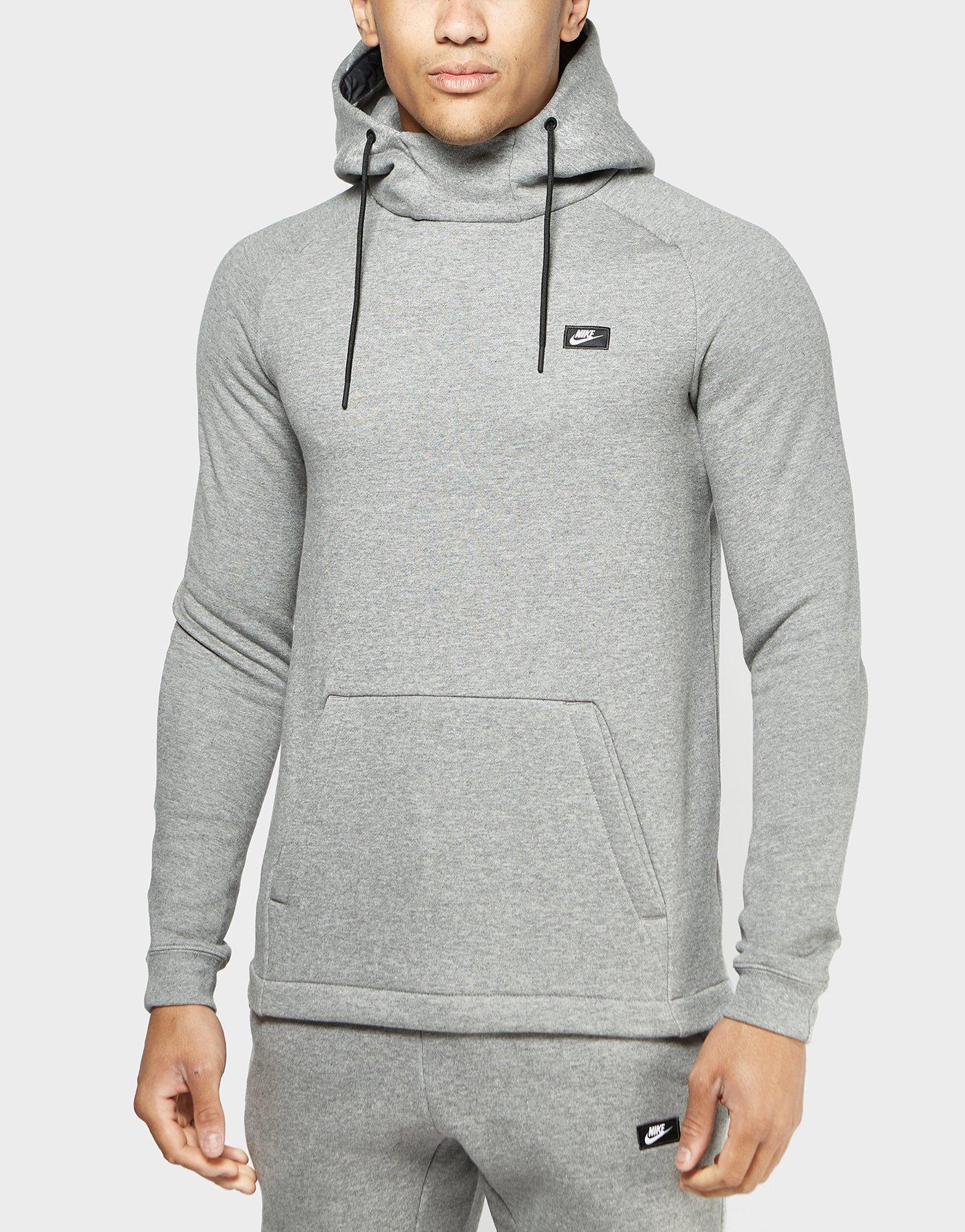 nike modern overhead hooded top black