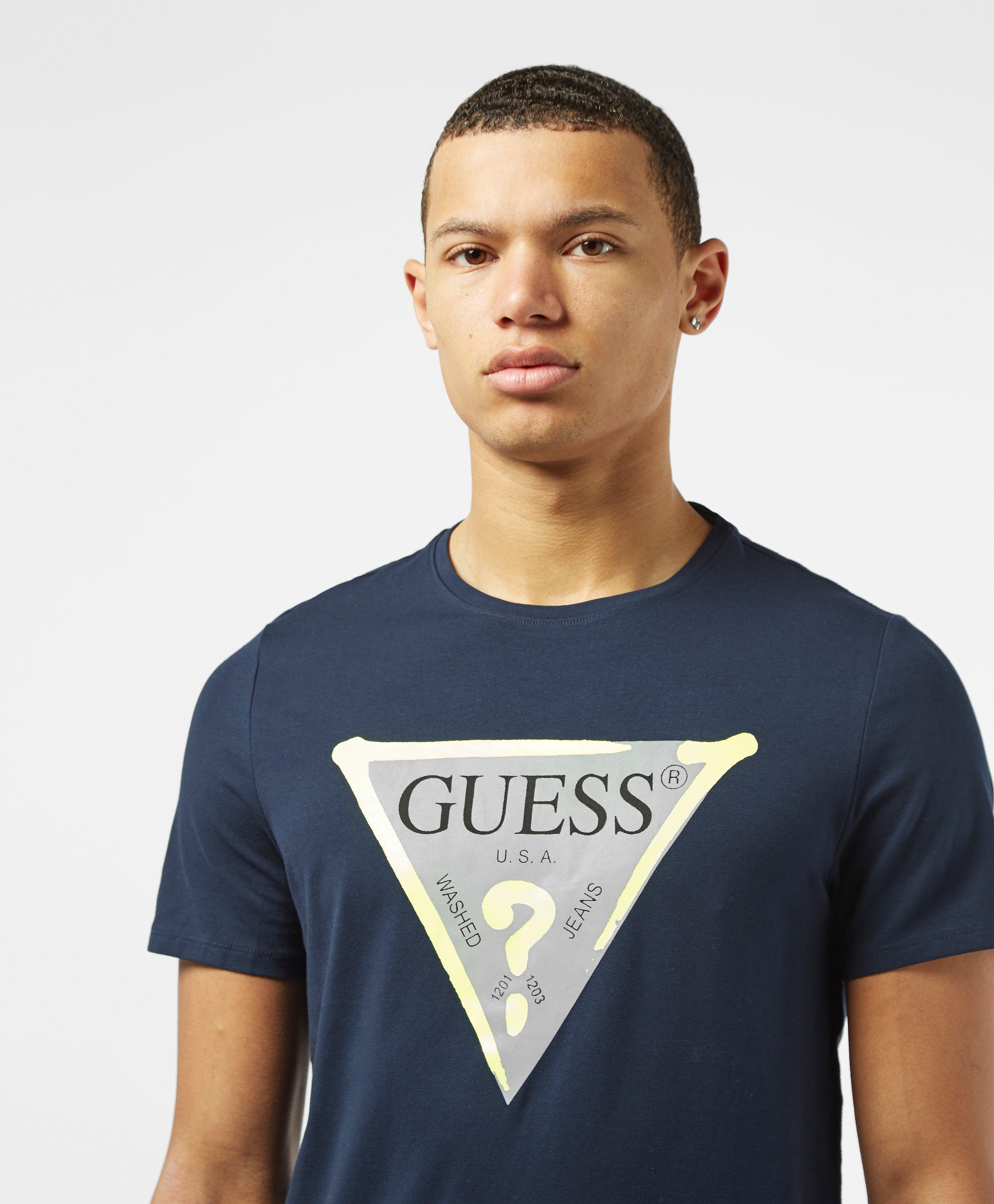 guess reflective t shirt