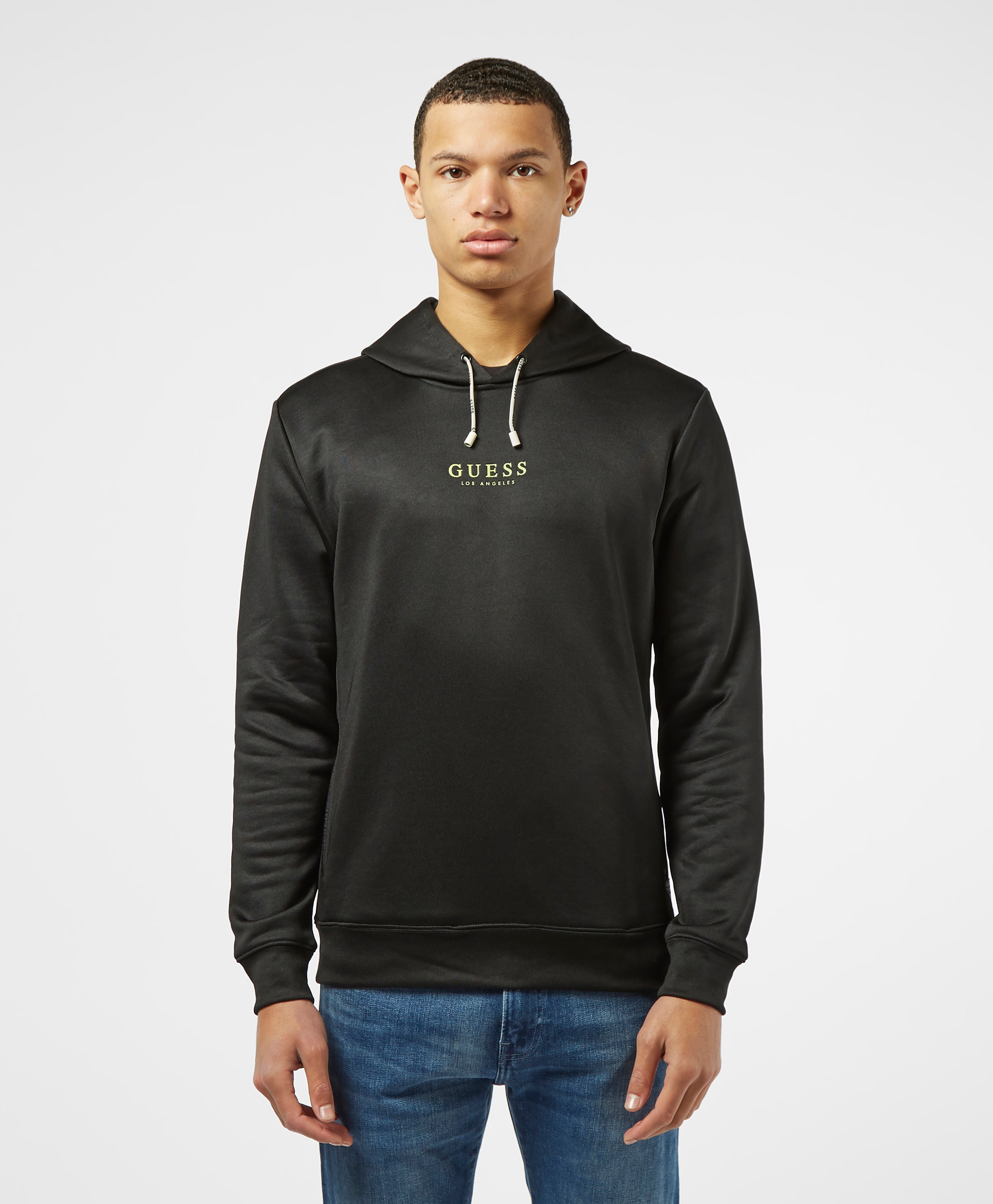 Guess Central Logo Overhead Hoodie | scotts Menswear