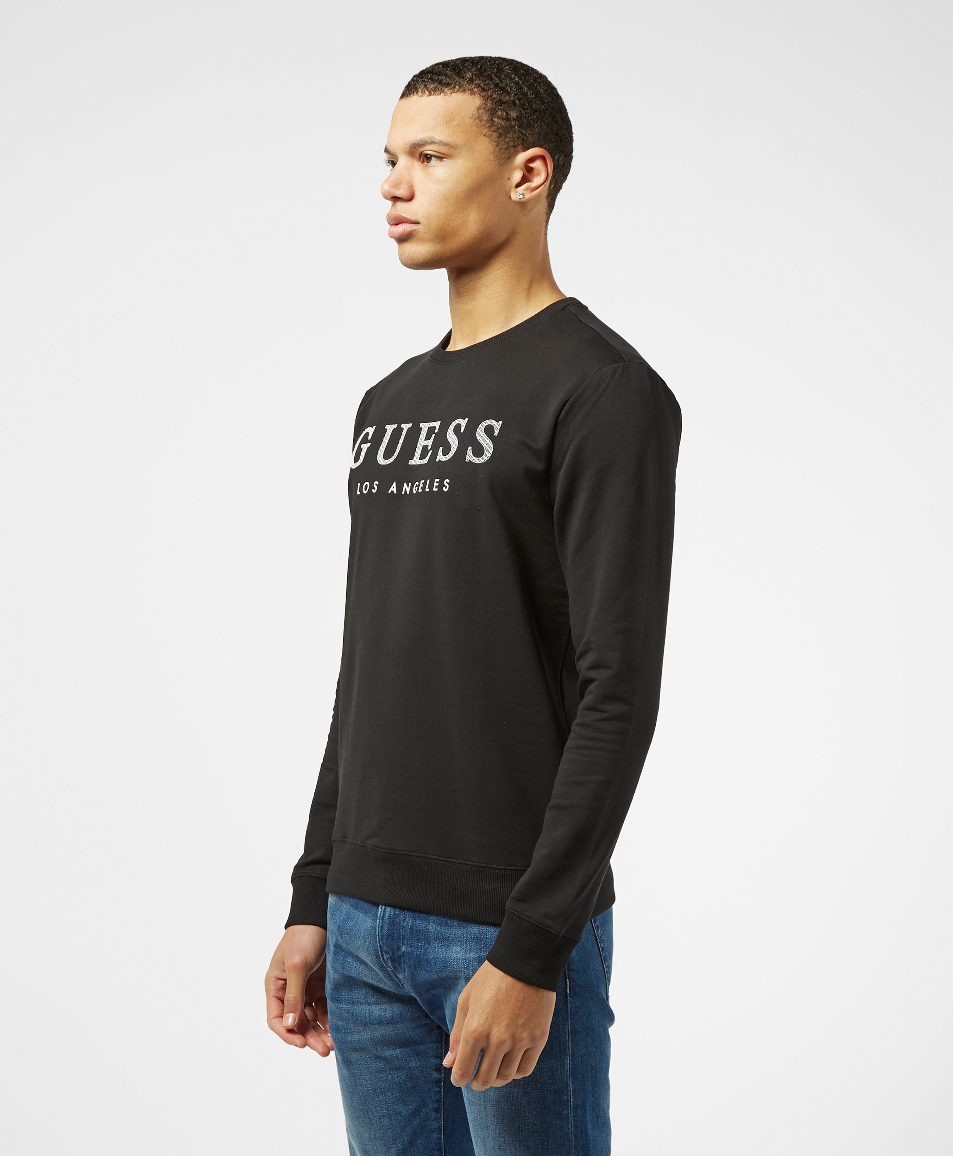 guess embossed logo sweatshirt