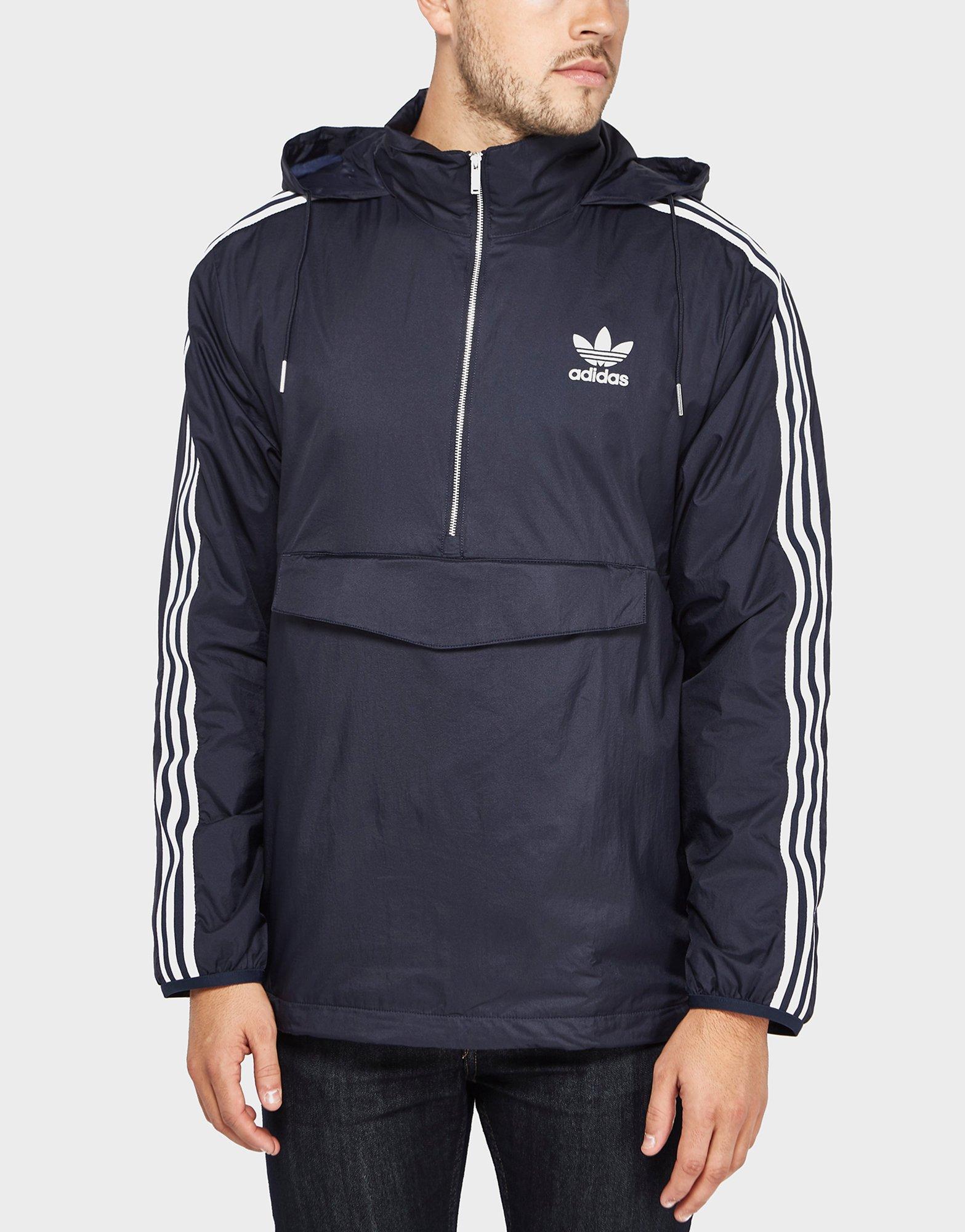 half zip windbreaker adidas