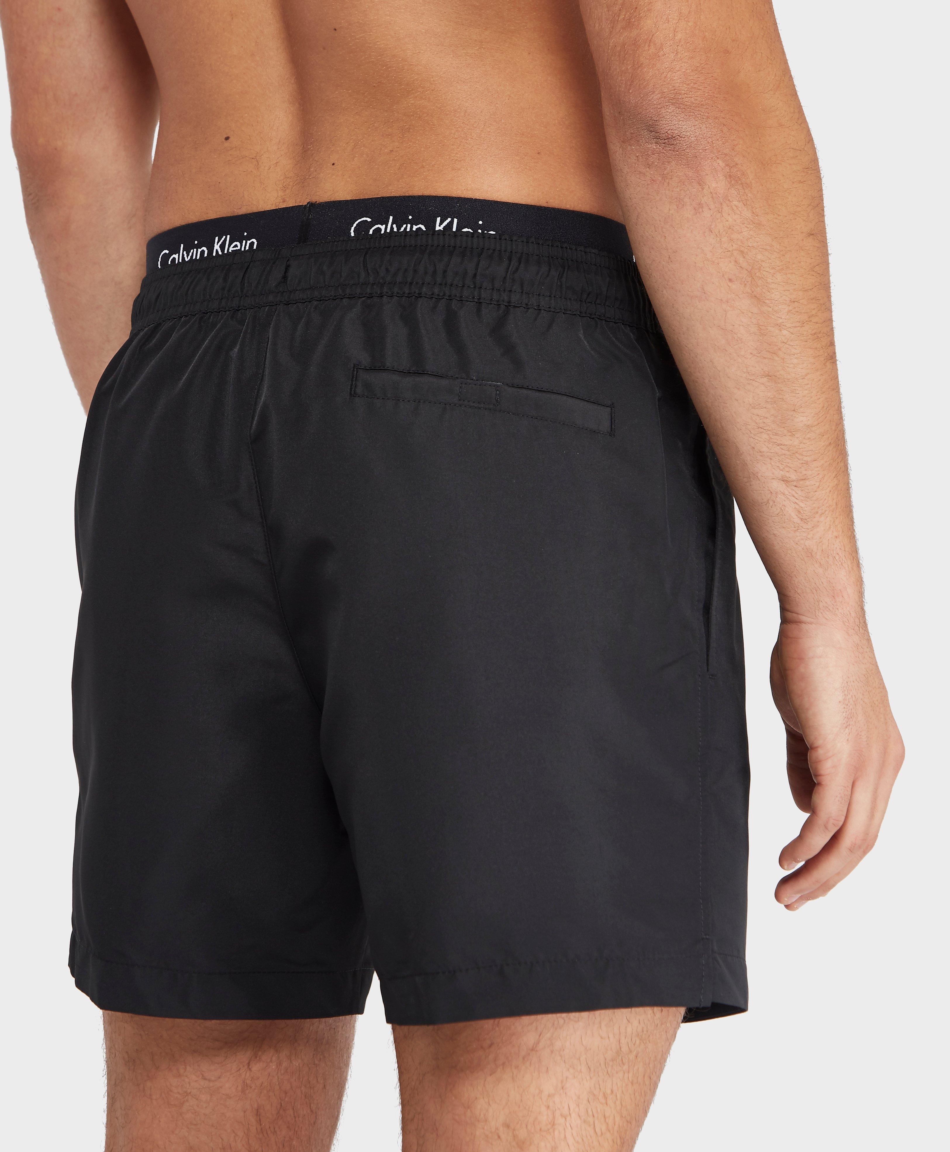 calvin klein double waistband swim shorts