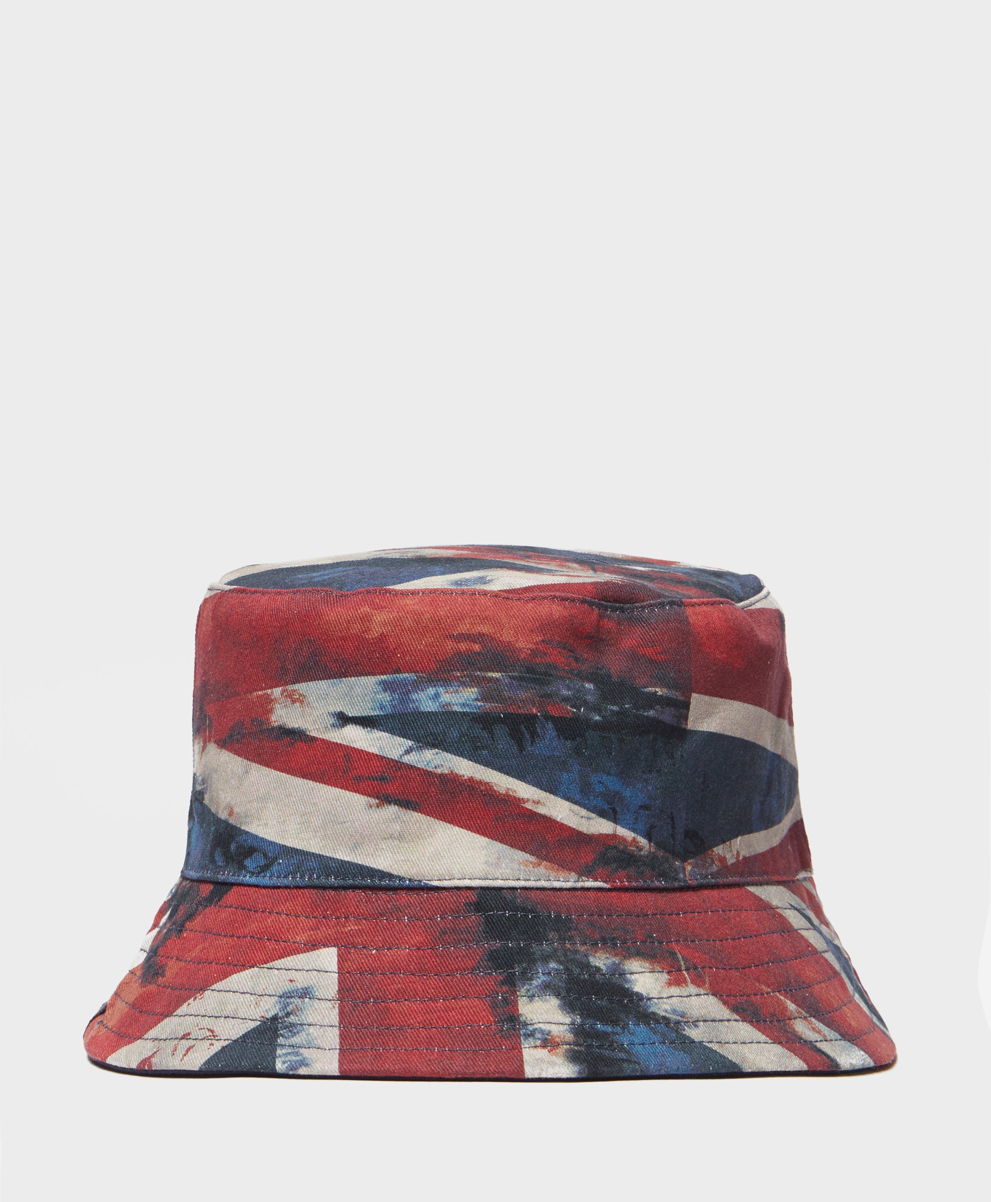 pretty green union jack bucket hat