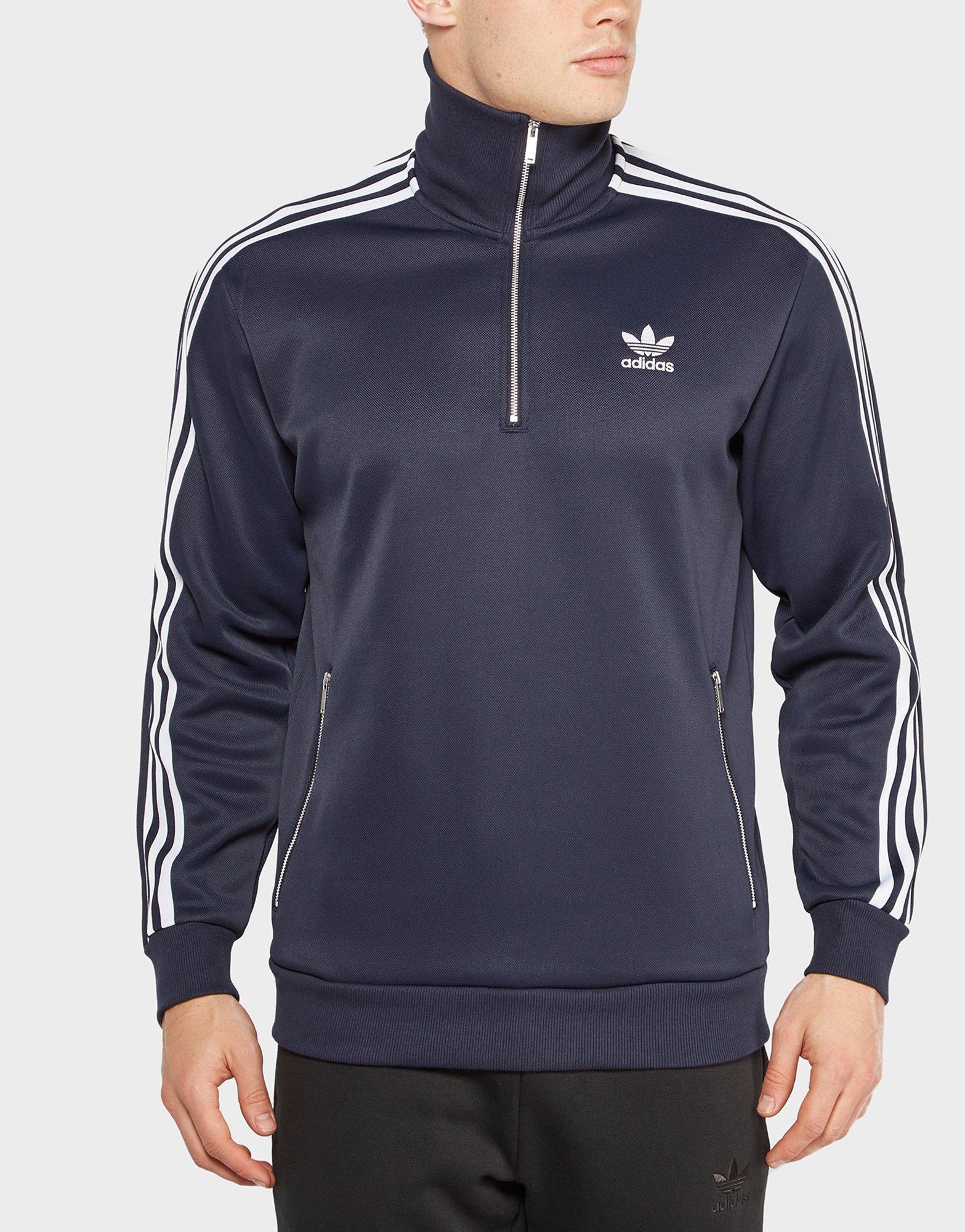 adidas half zip track top