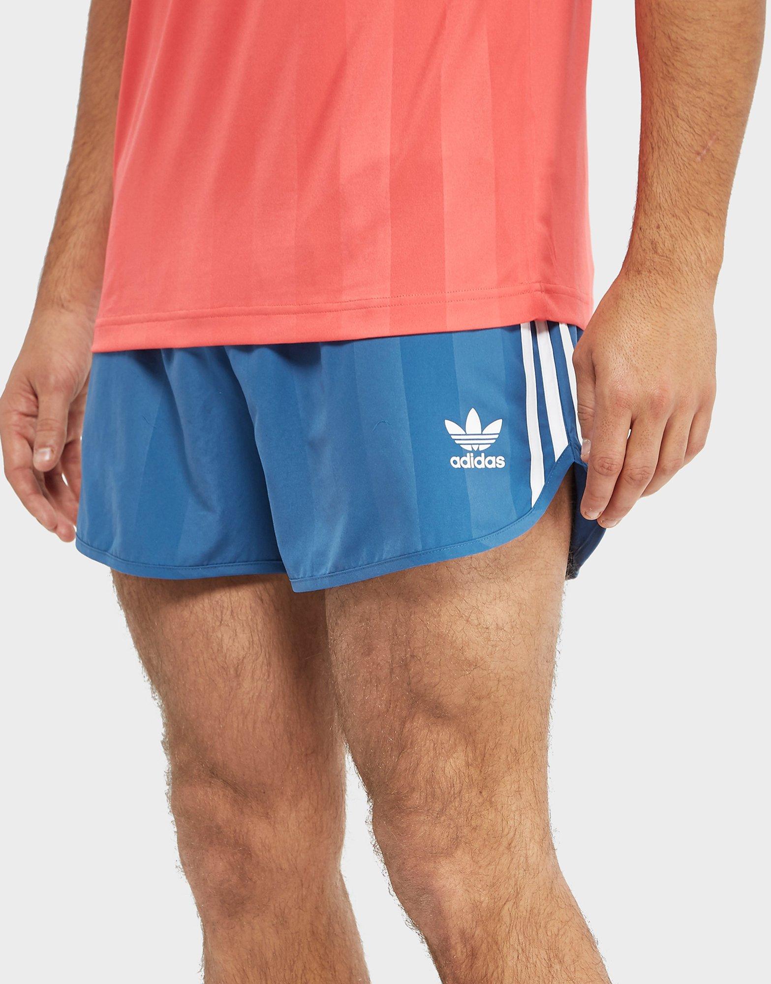 adidas blue football shorts