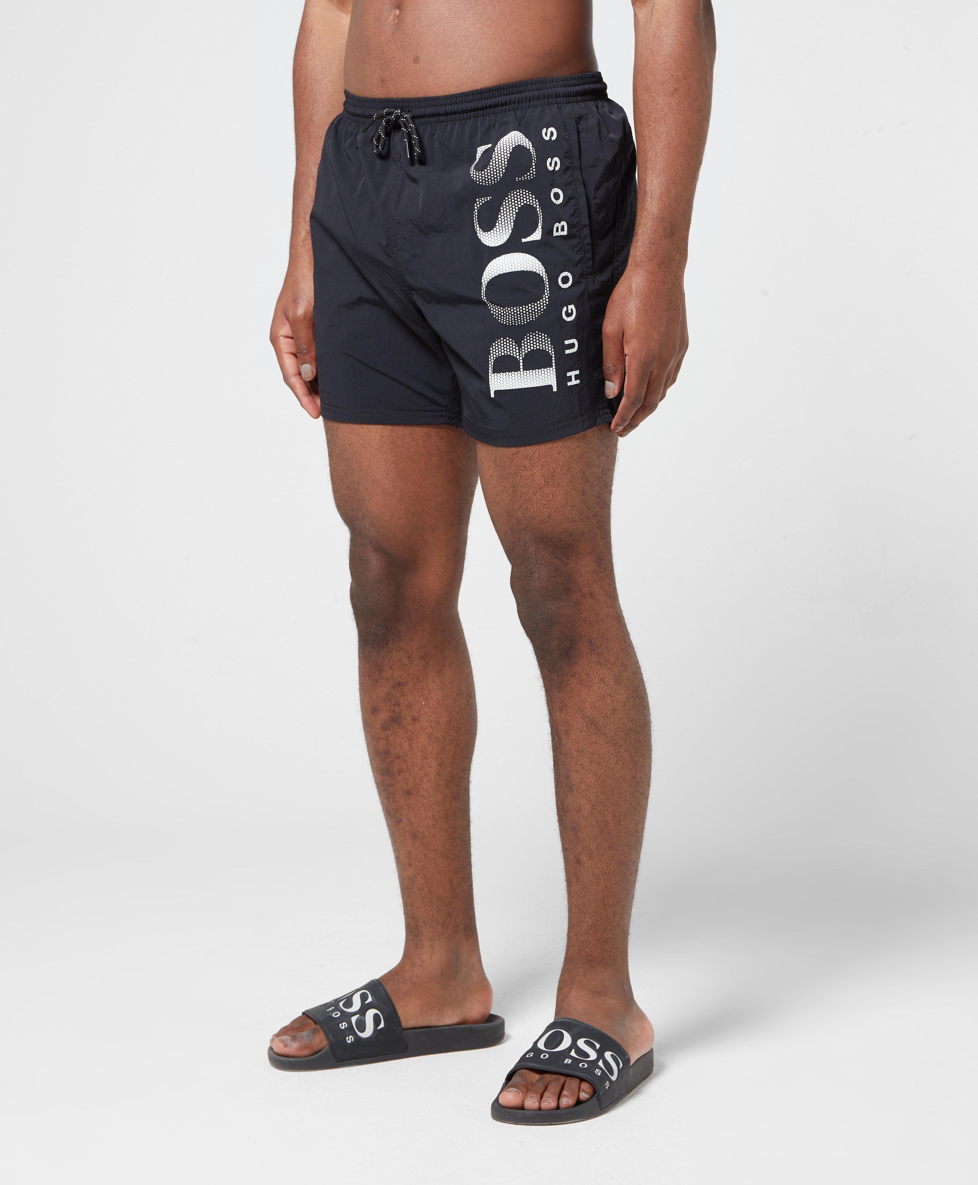 Black BOSS Octopus Swim Shorts | scotts 