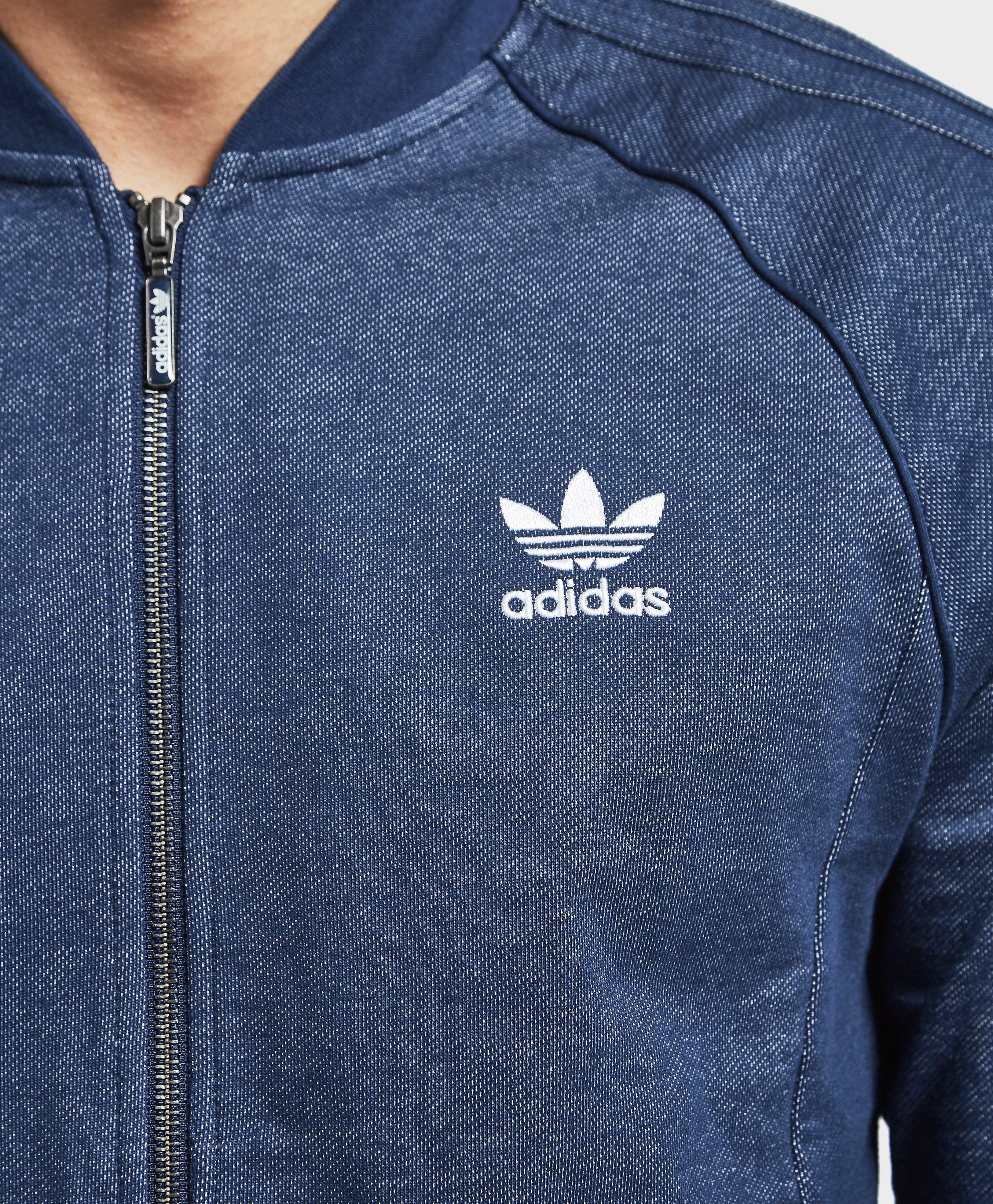 adidas track denim sweatshirt