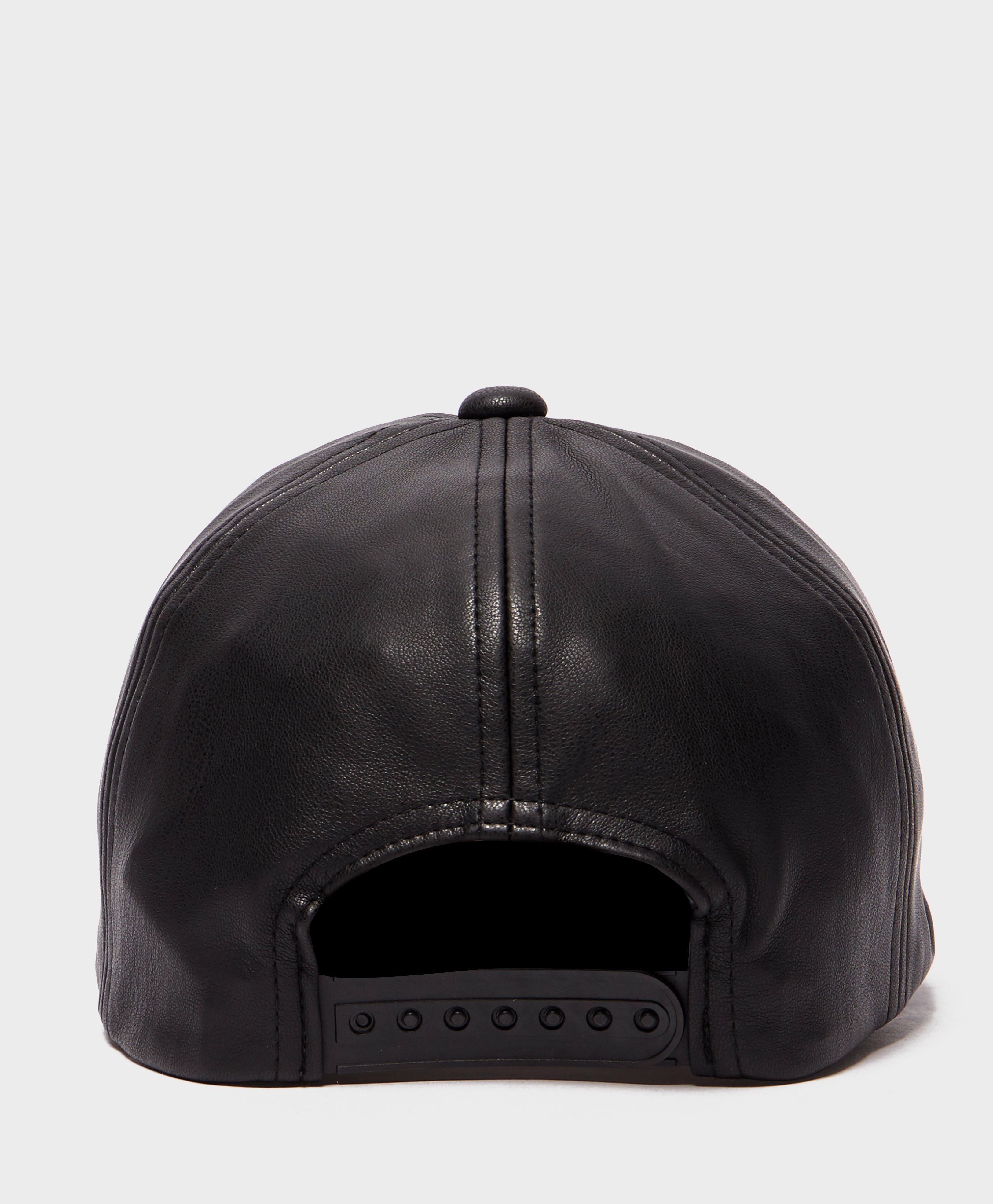 armani leather cap