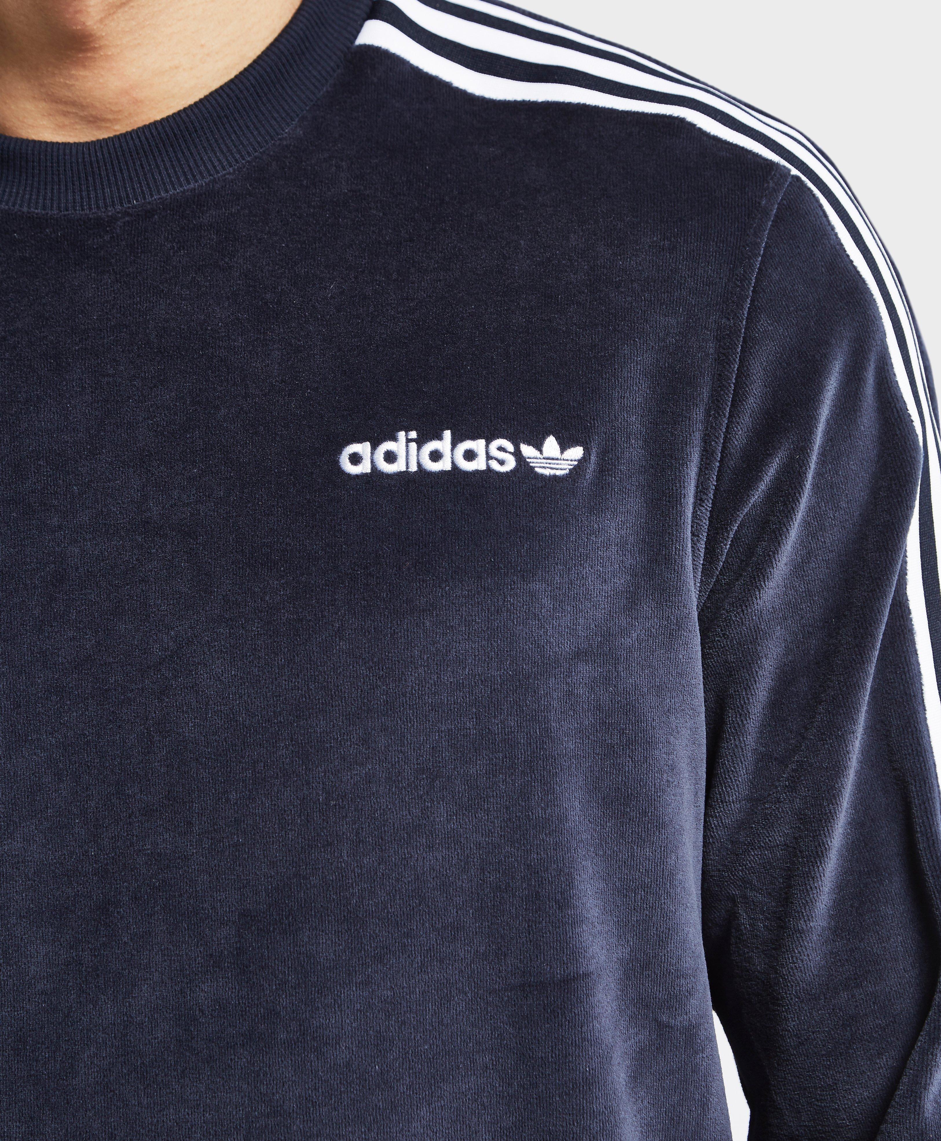 adidas originals velour crew sweatshirt