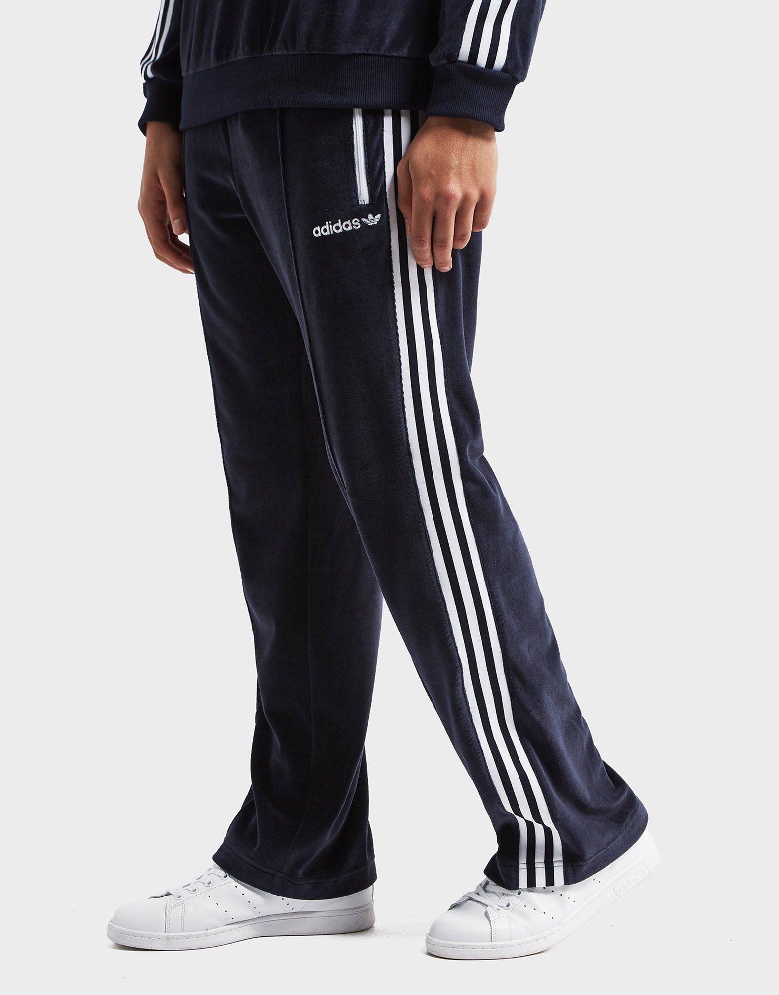 adidas originals velour track joggers green