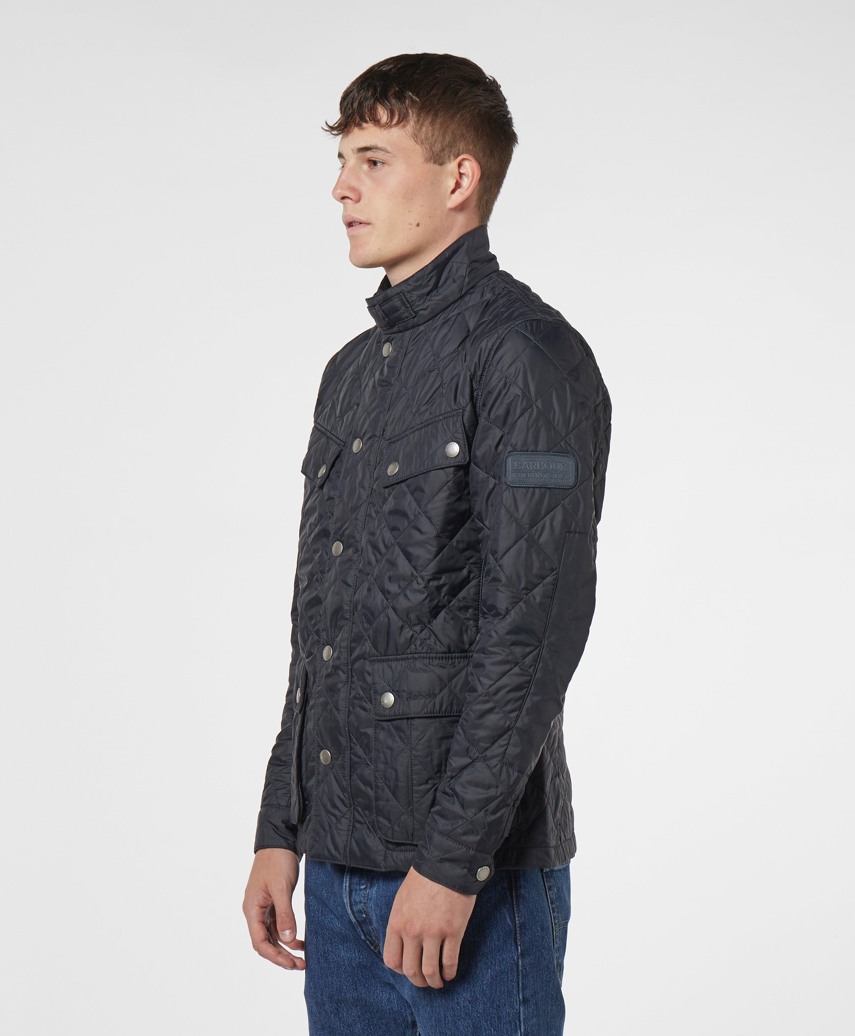 barbour international ariel quilted jacket black