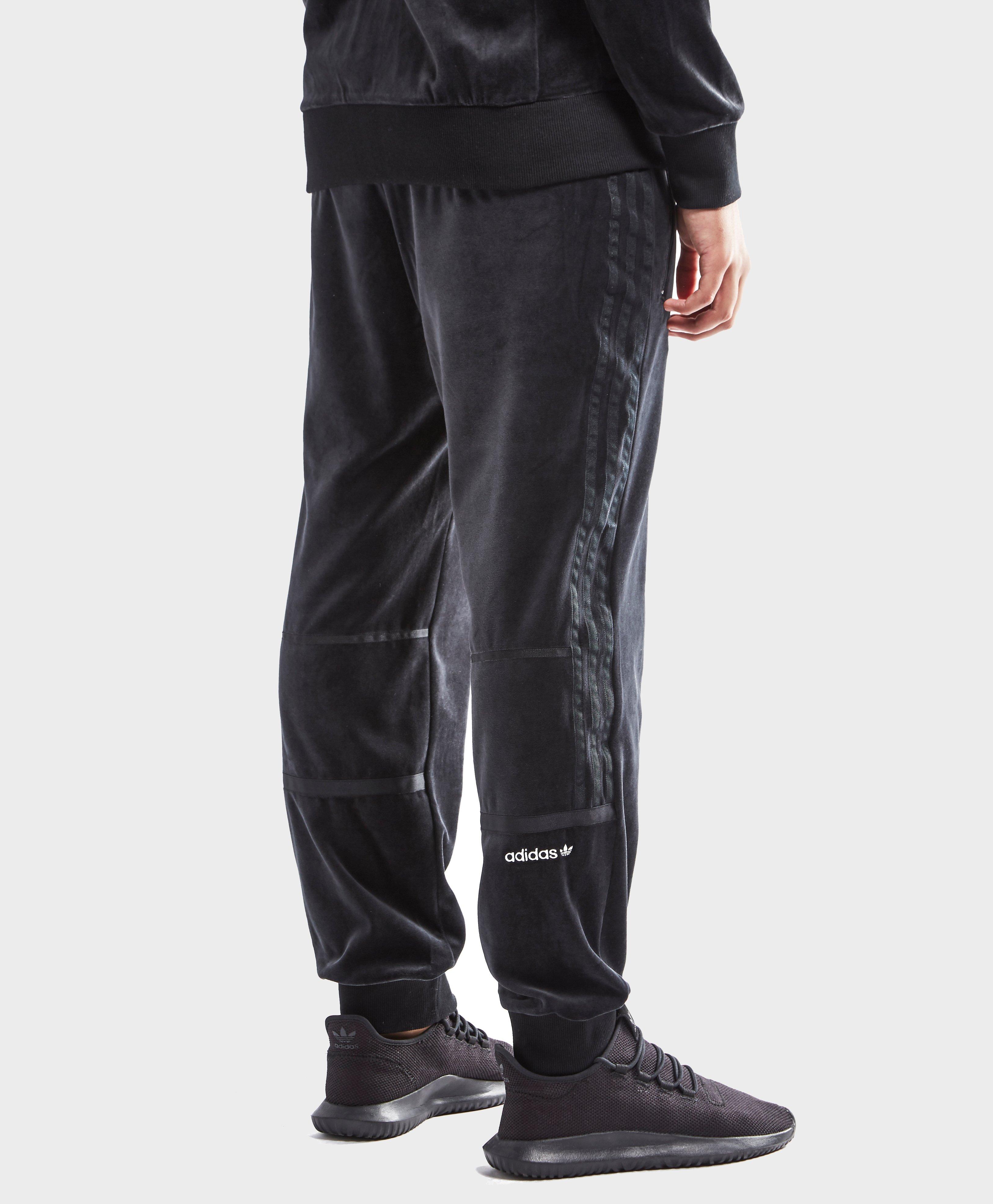 adidas black velour track pants