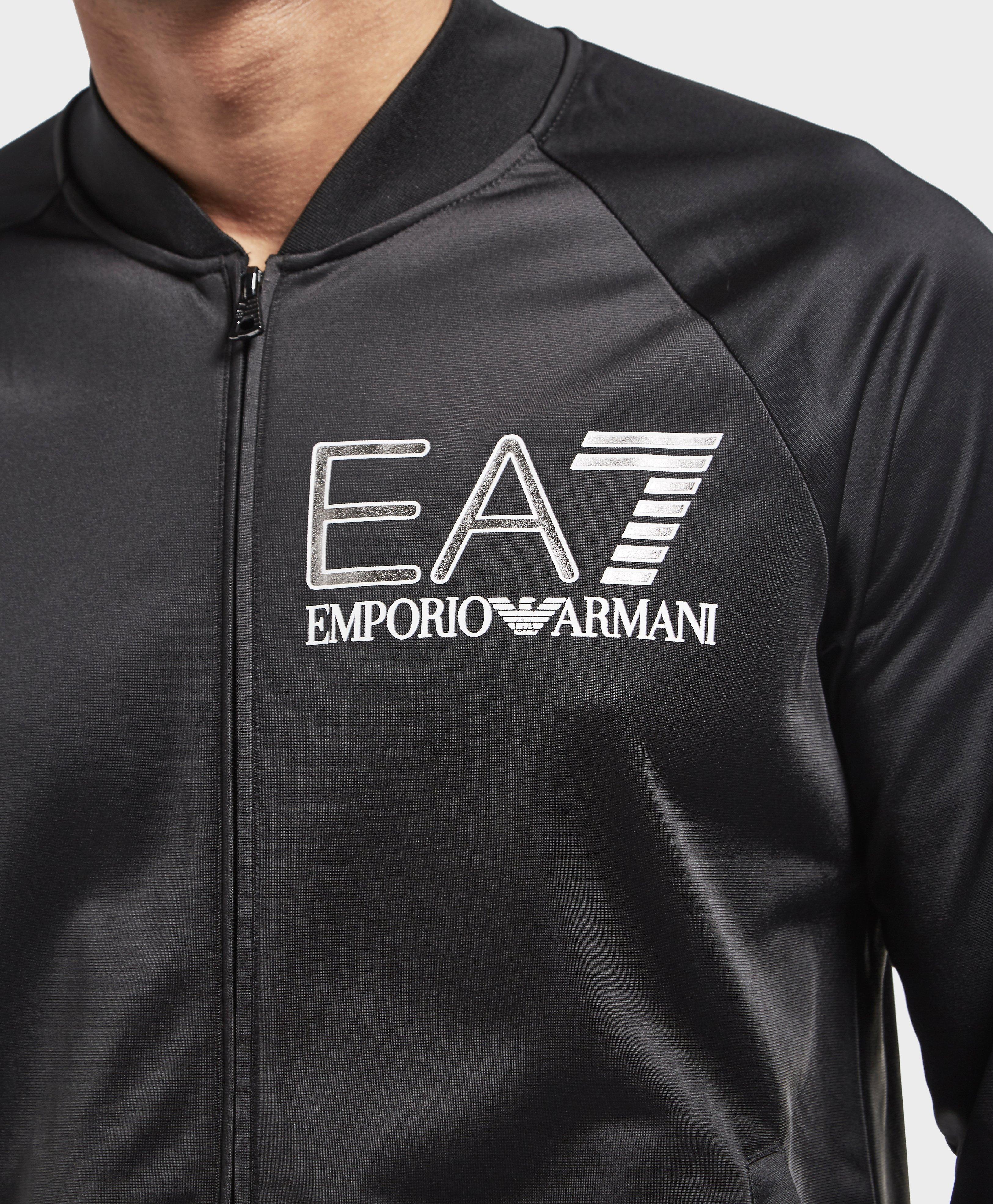 ea7 bomber jacket black