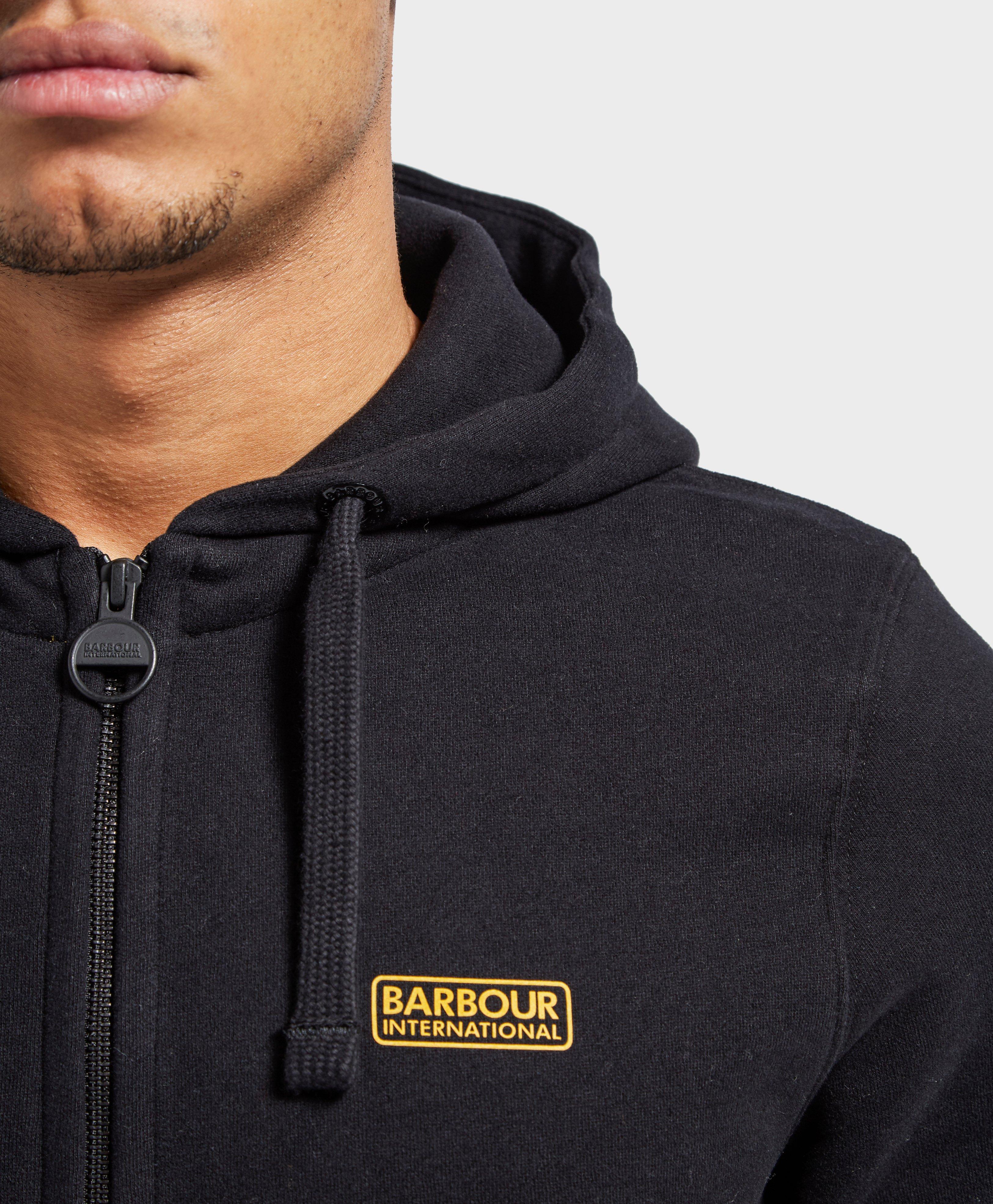 barbour zip hoodie