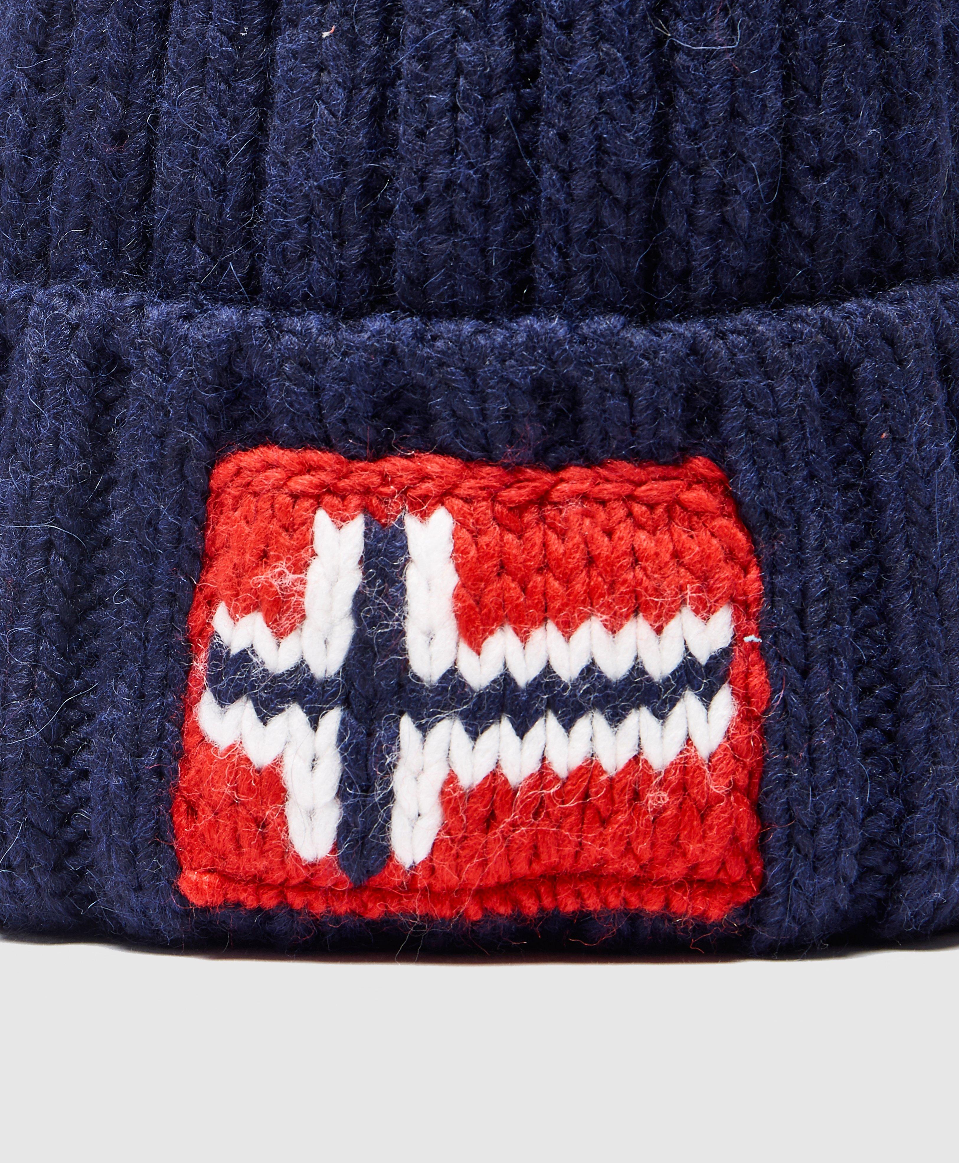 navy blue bobble hat