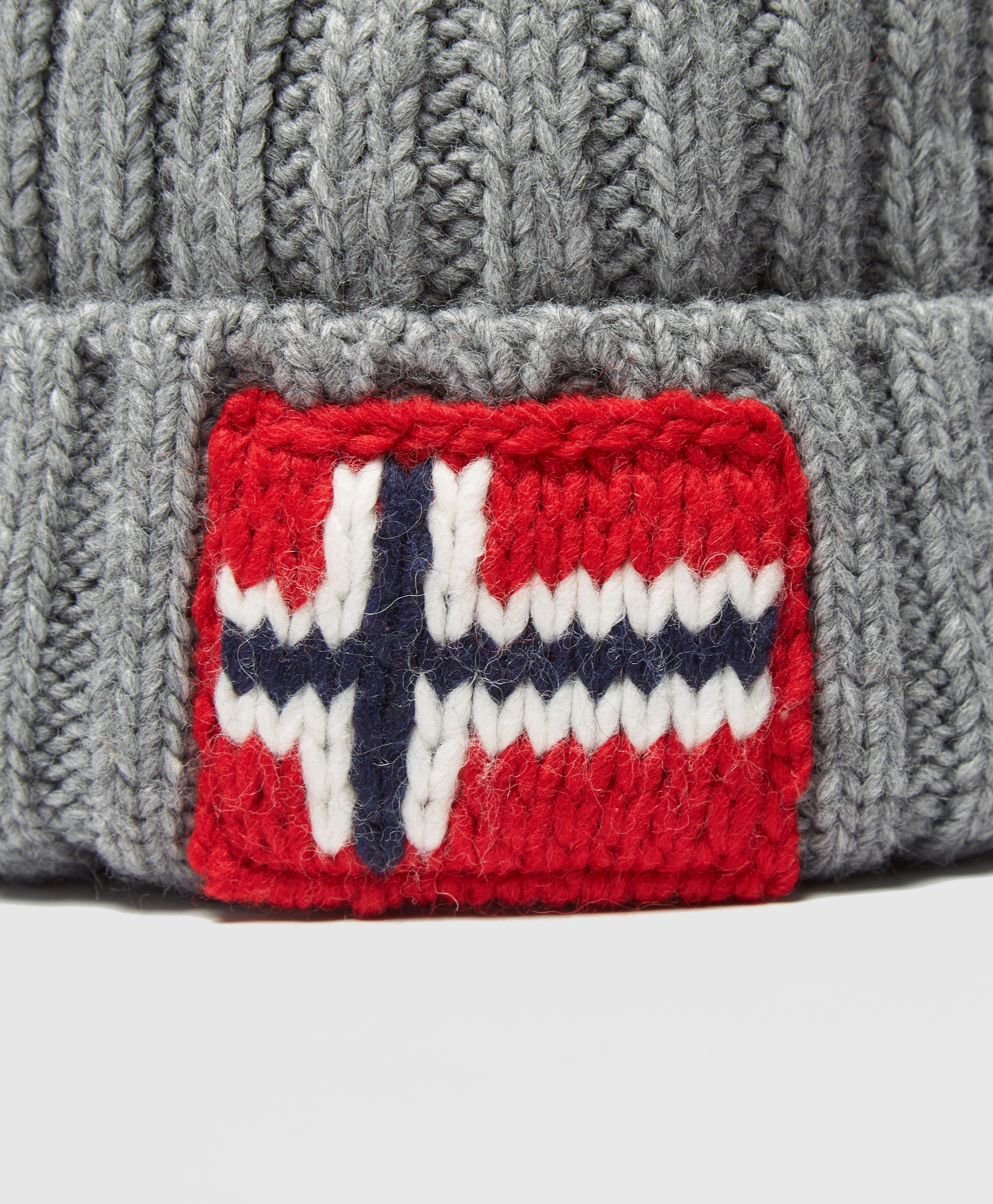 grey bobble hat