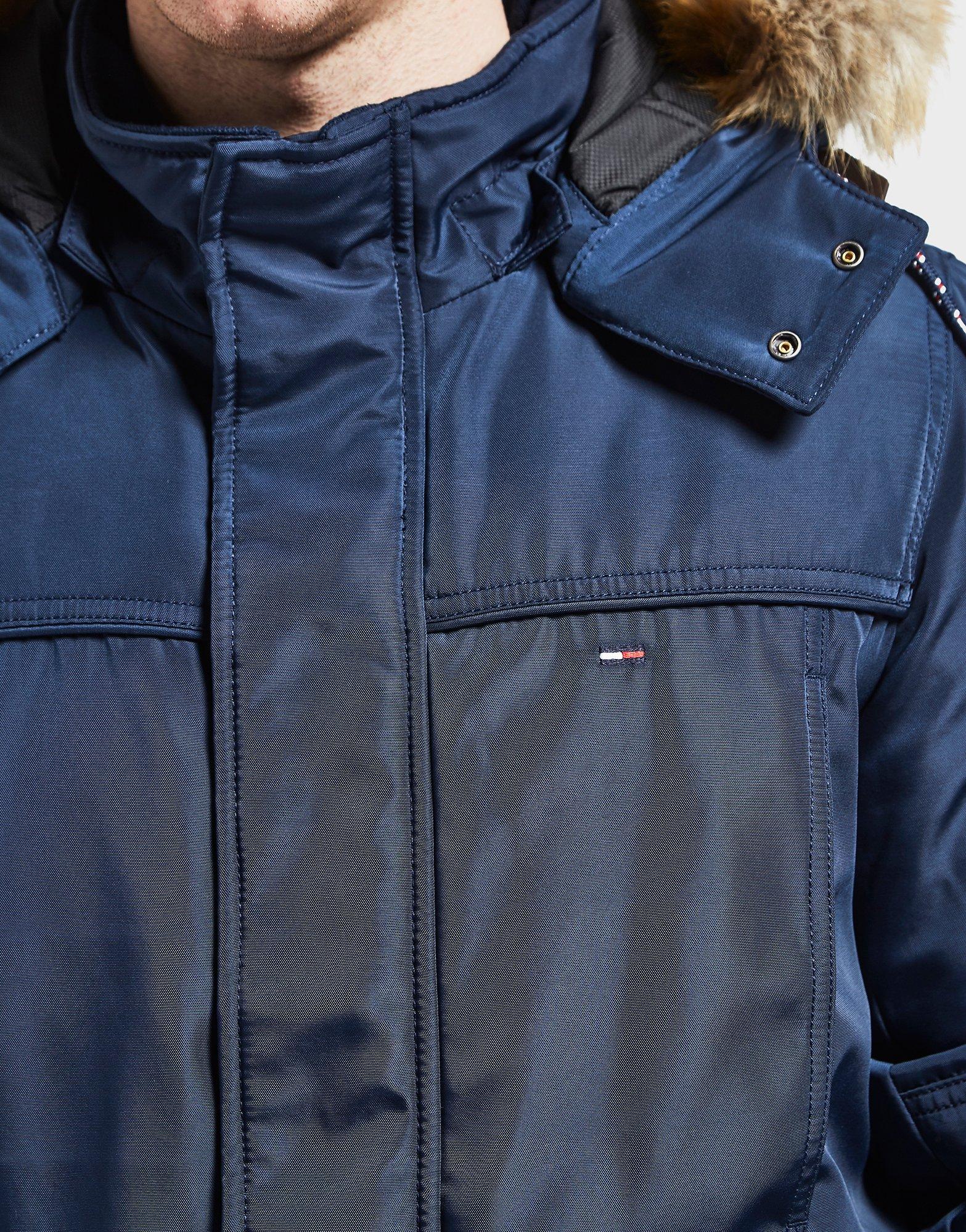 tommy hilfiger fur hooded padded bomber jacket