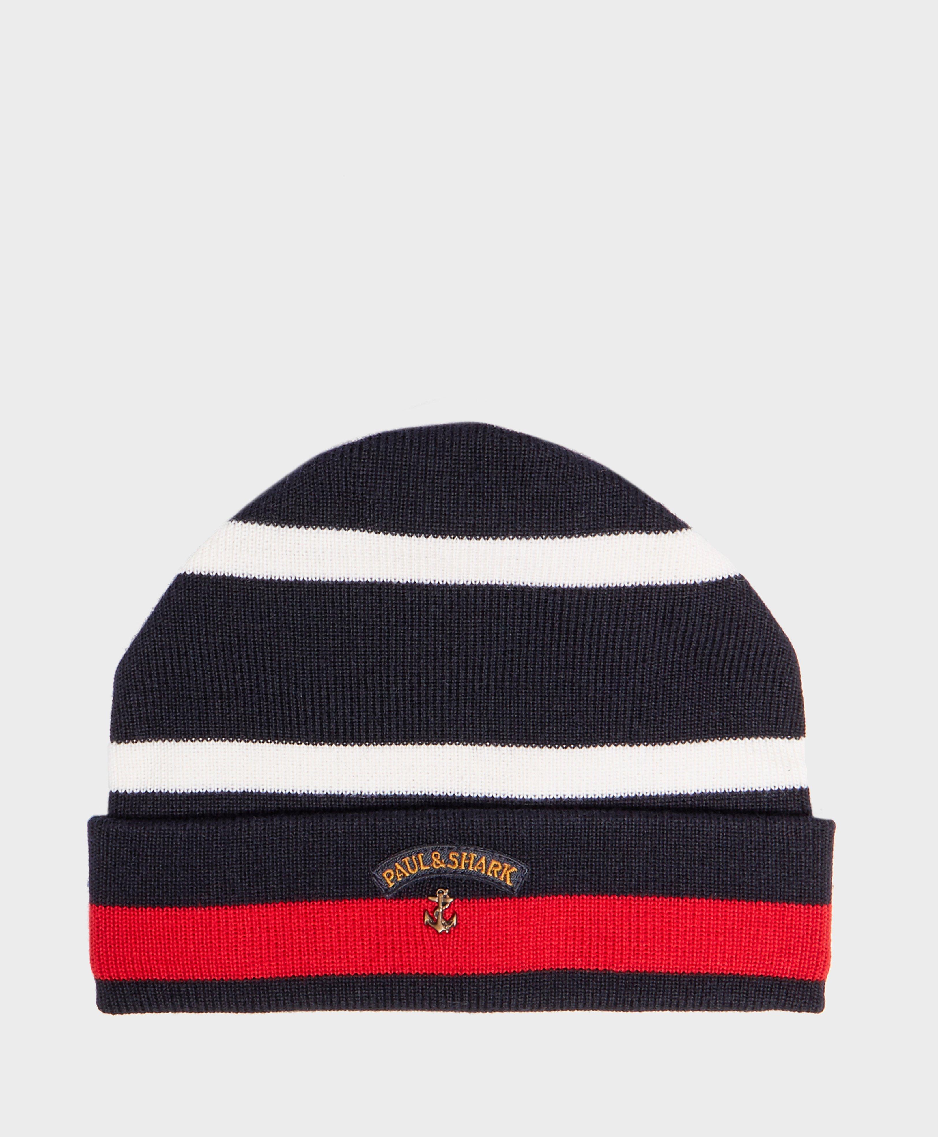 paul and shark striped beanie