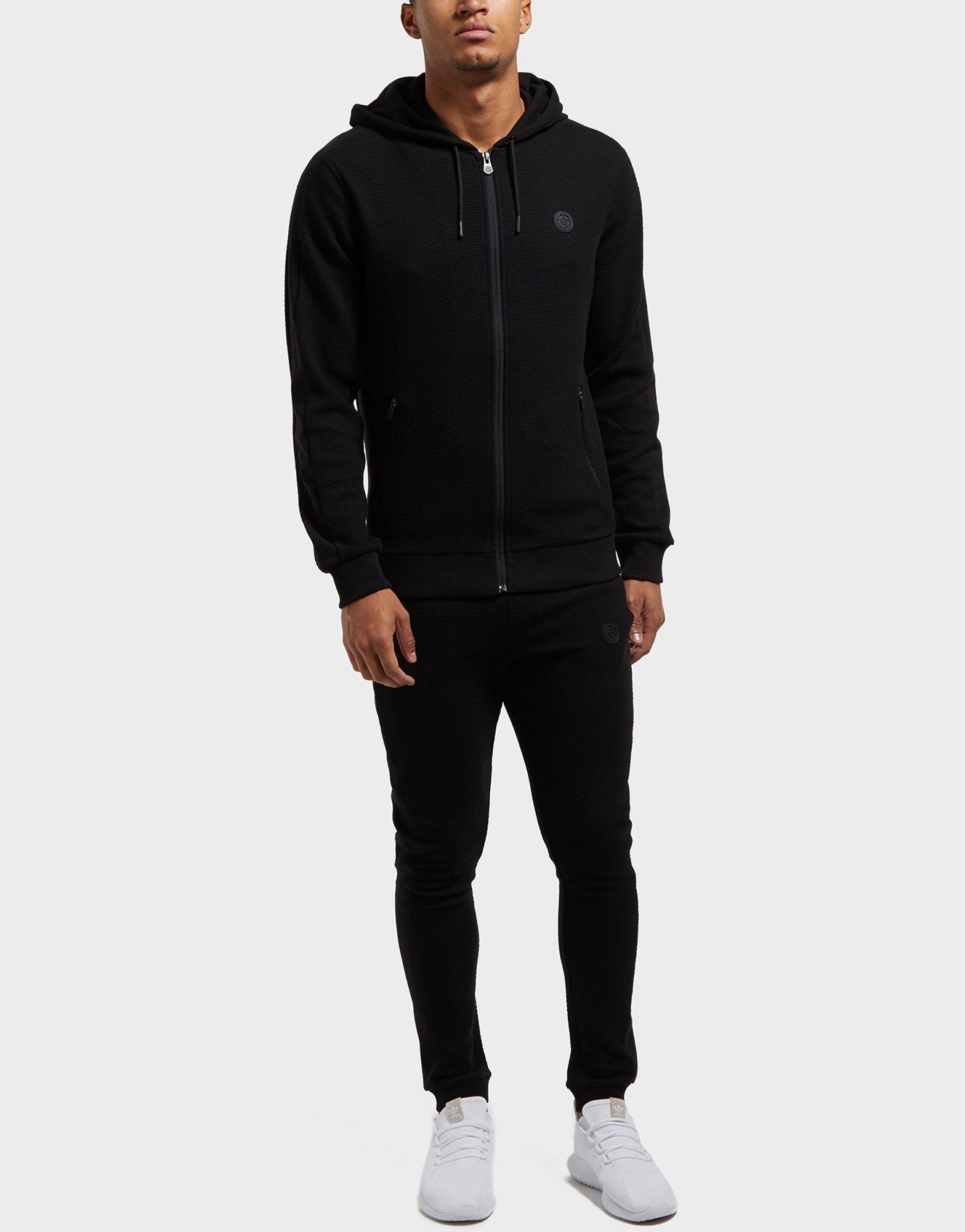 adidas black noir track tops