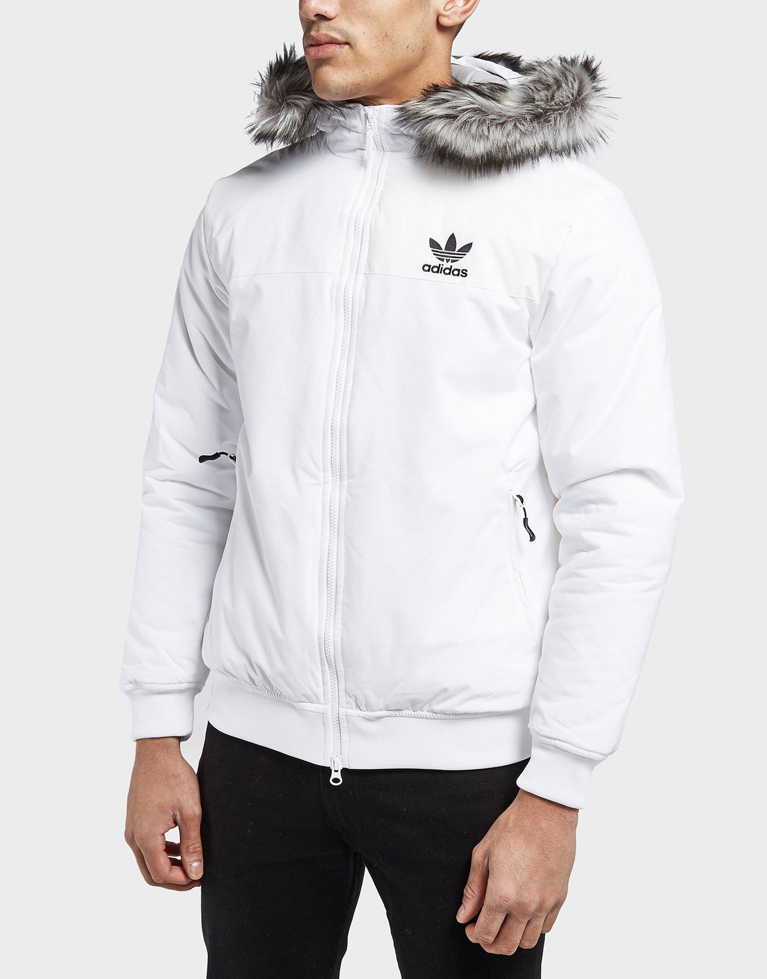 white adidas coat