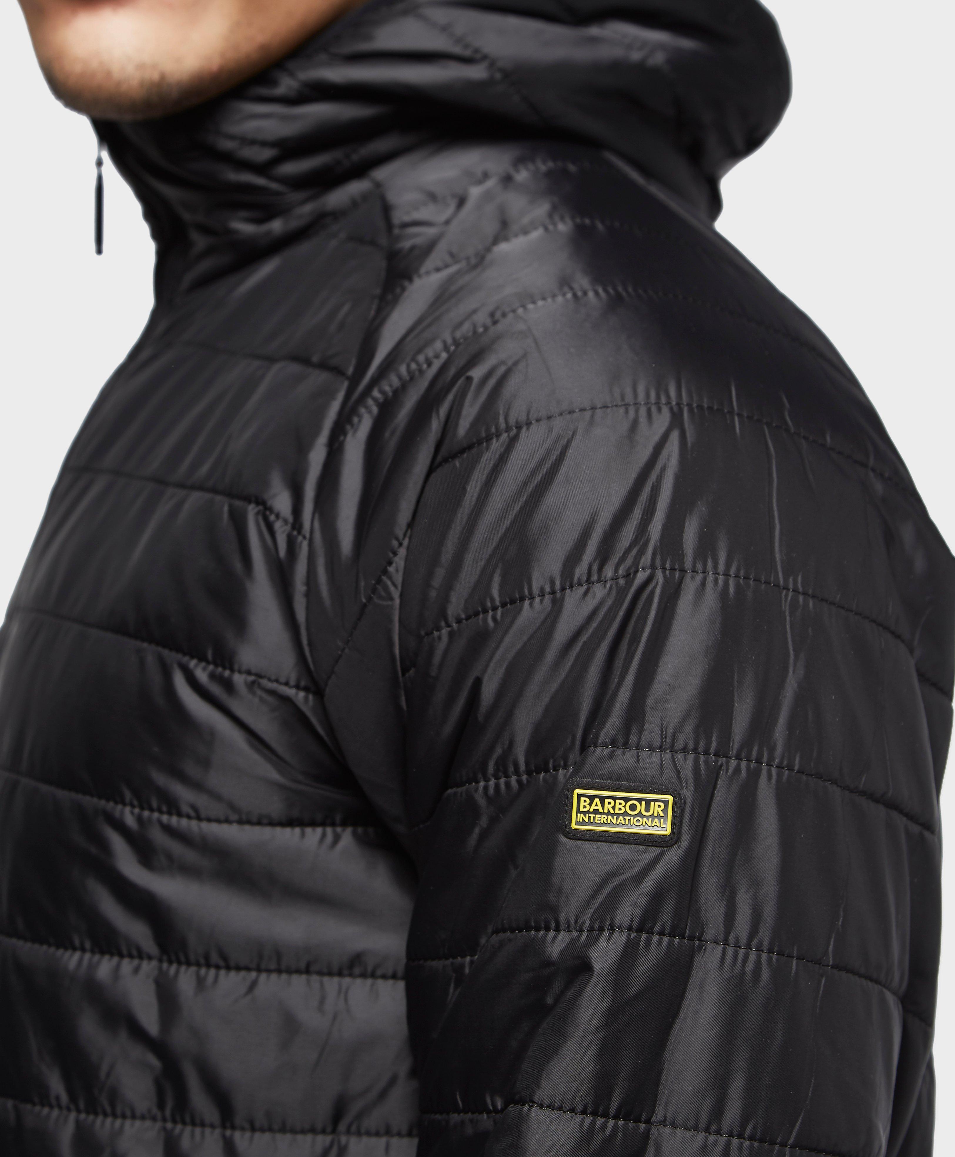 barbour international level quilted padded jacket