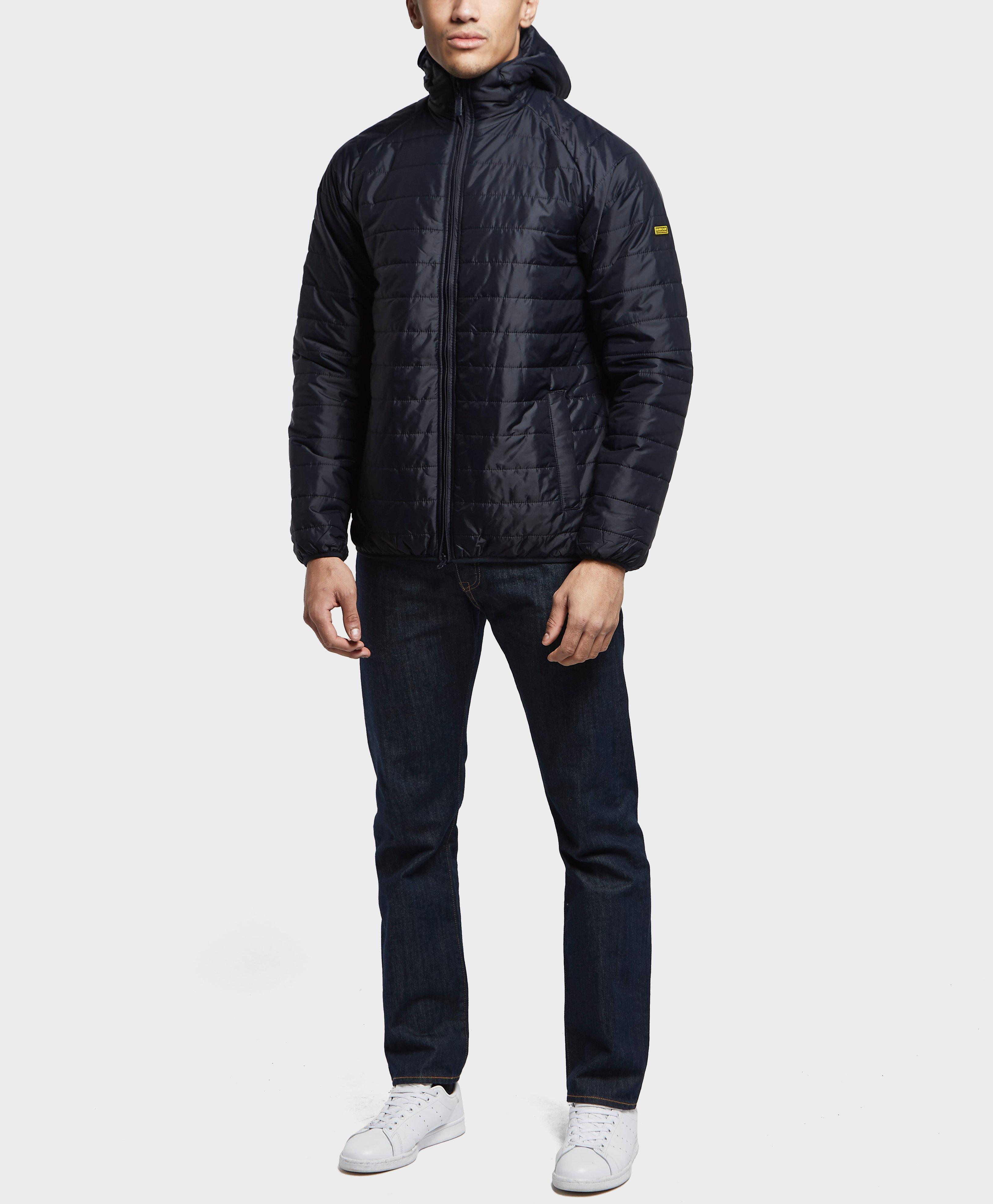 barbour international level quilted padded jacket