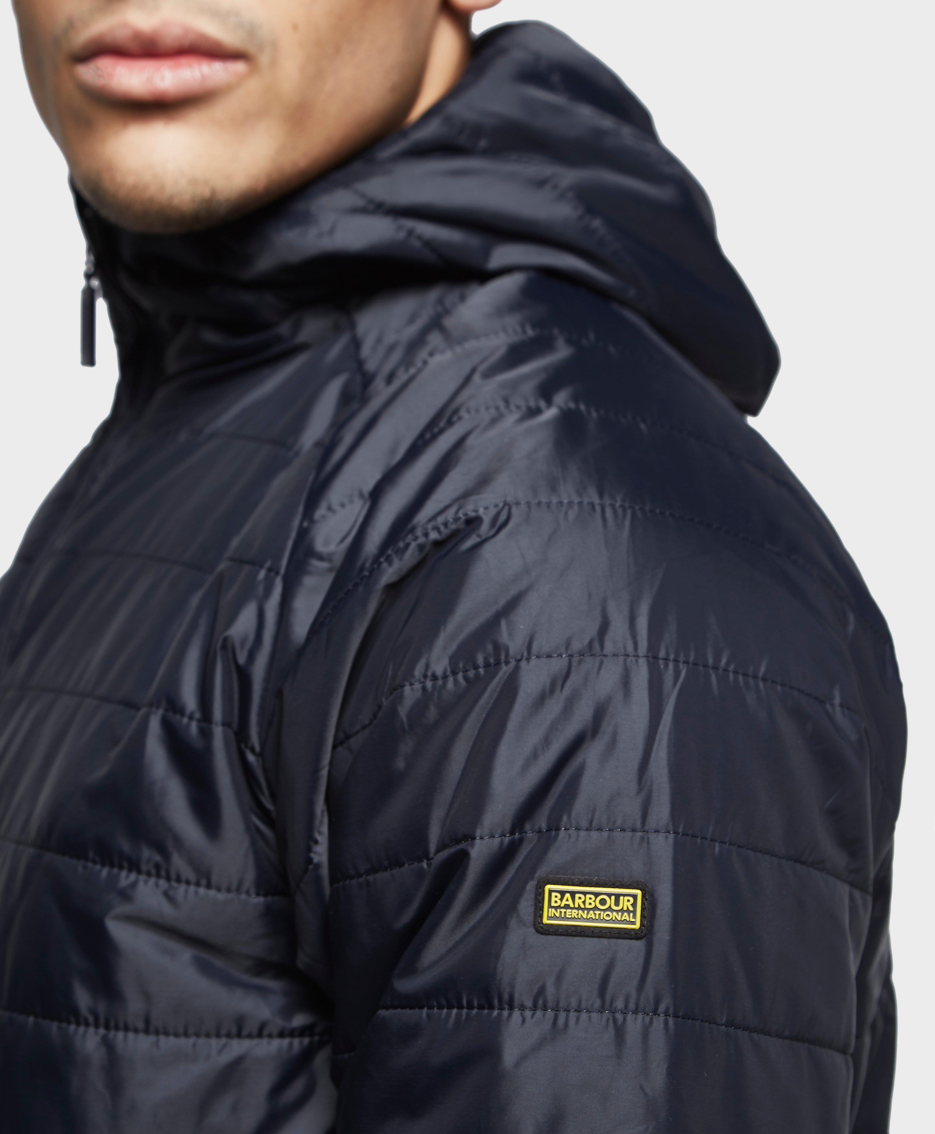 barbour international level quilted padded jacket