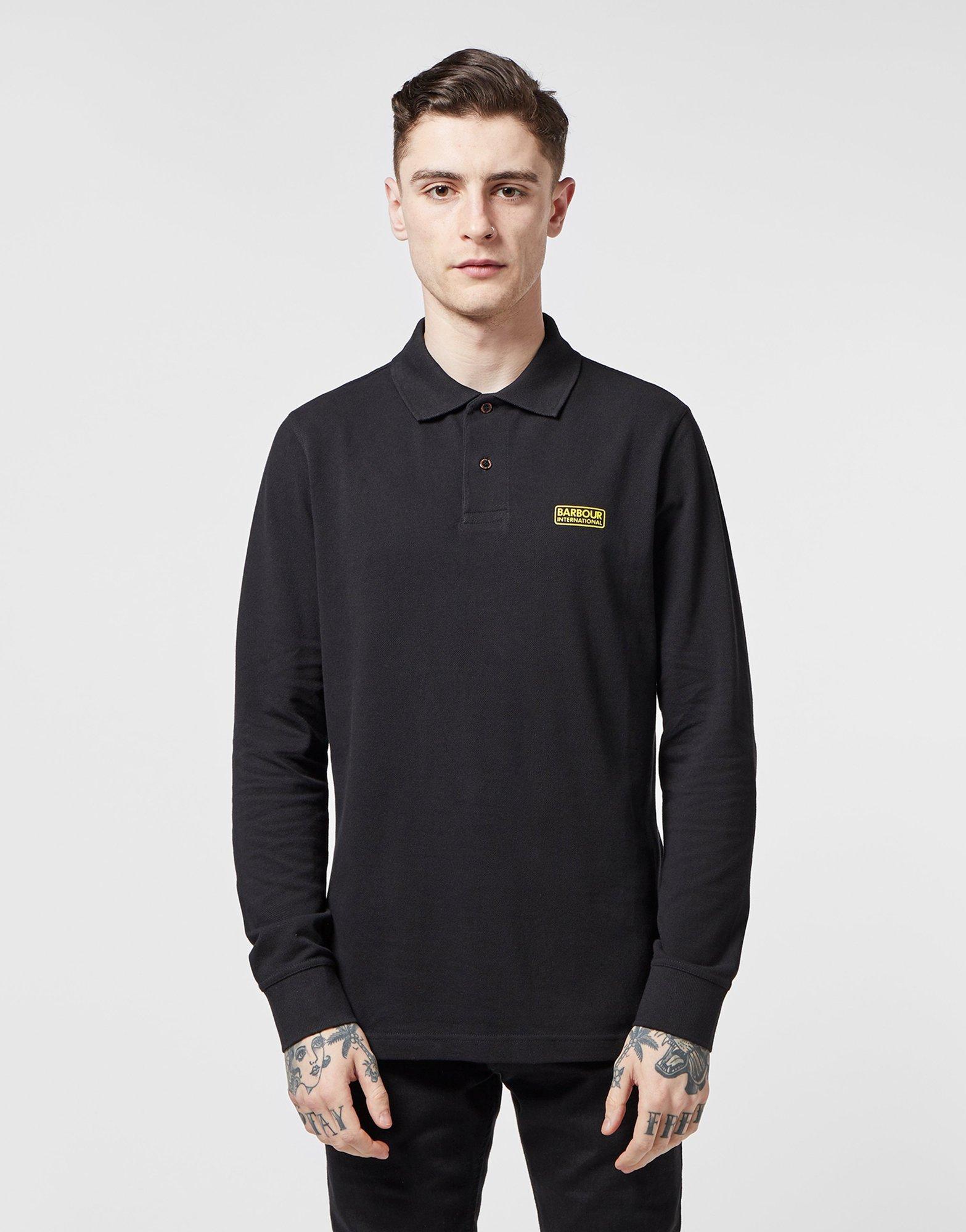 barbour international long sleeve polo shirt