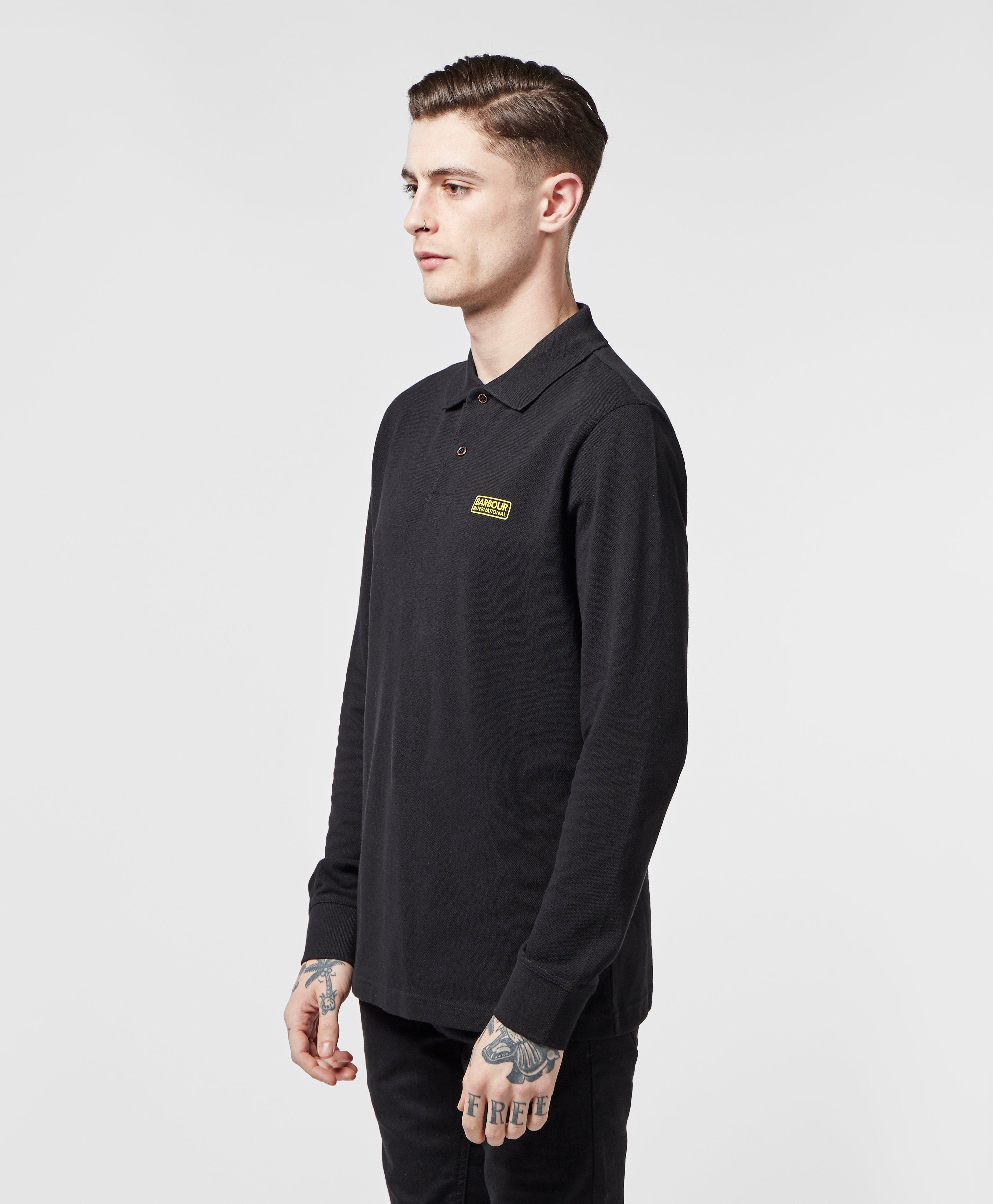 barbour international long sleeve polo shirt