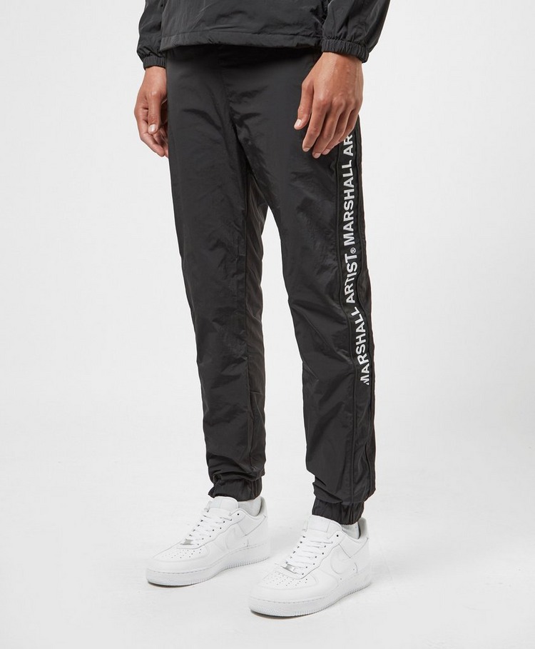 nike gel tape cuffed track pants black