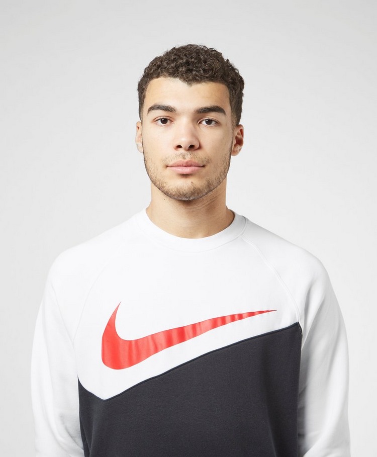nike swoosh crew neck sweat in white