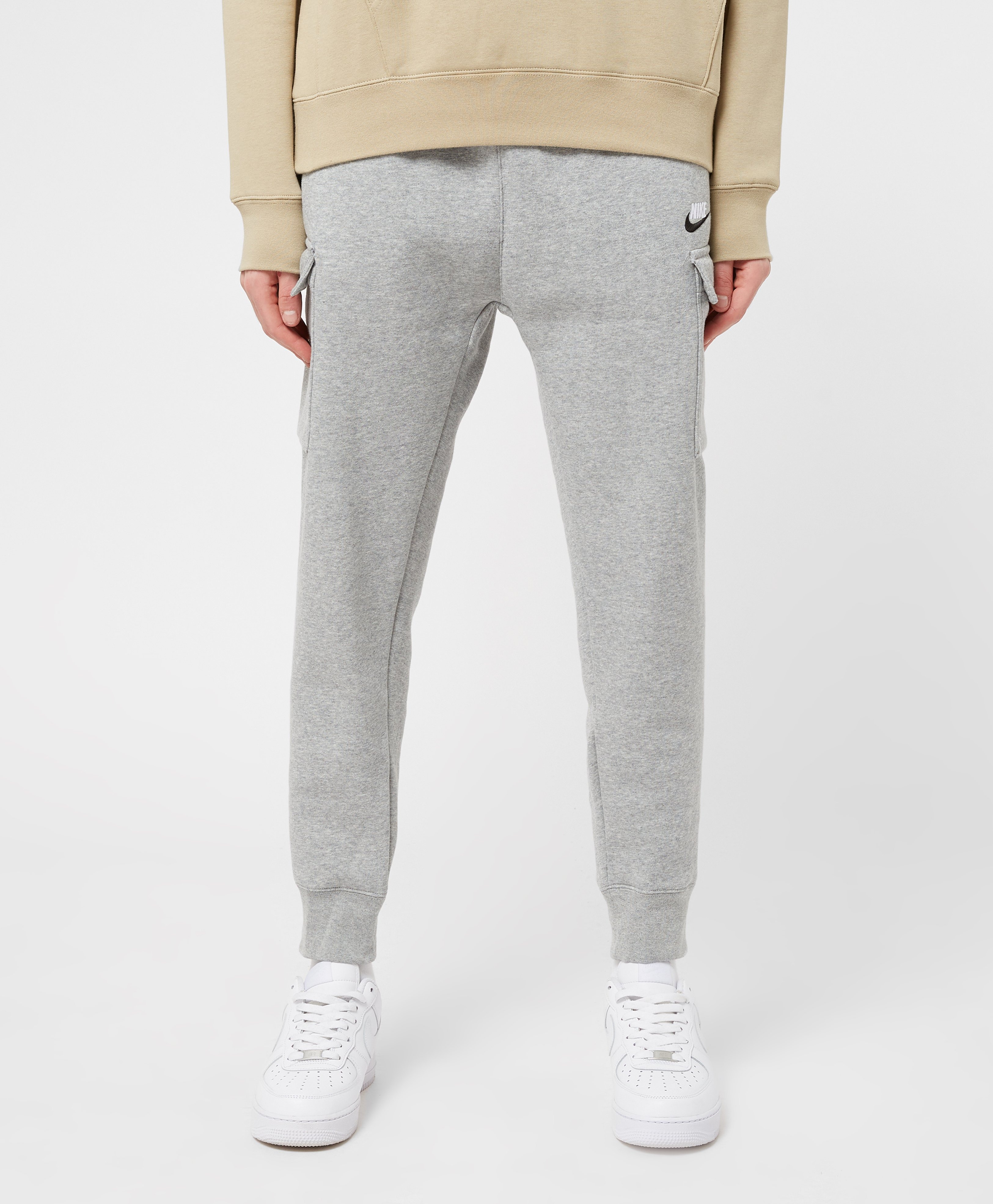 nike cargo club pants grey