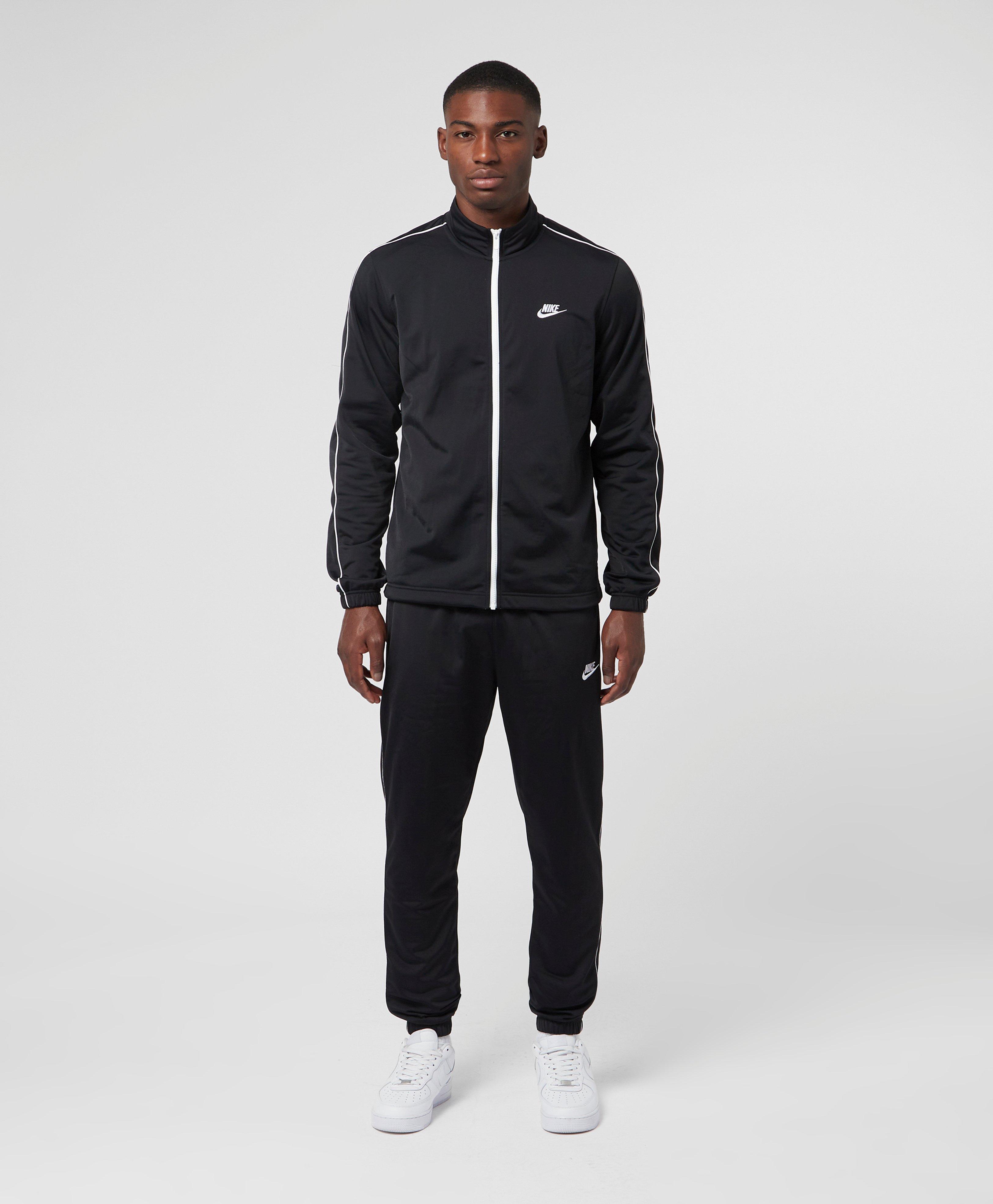 nike poly tracksuit black