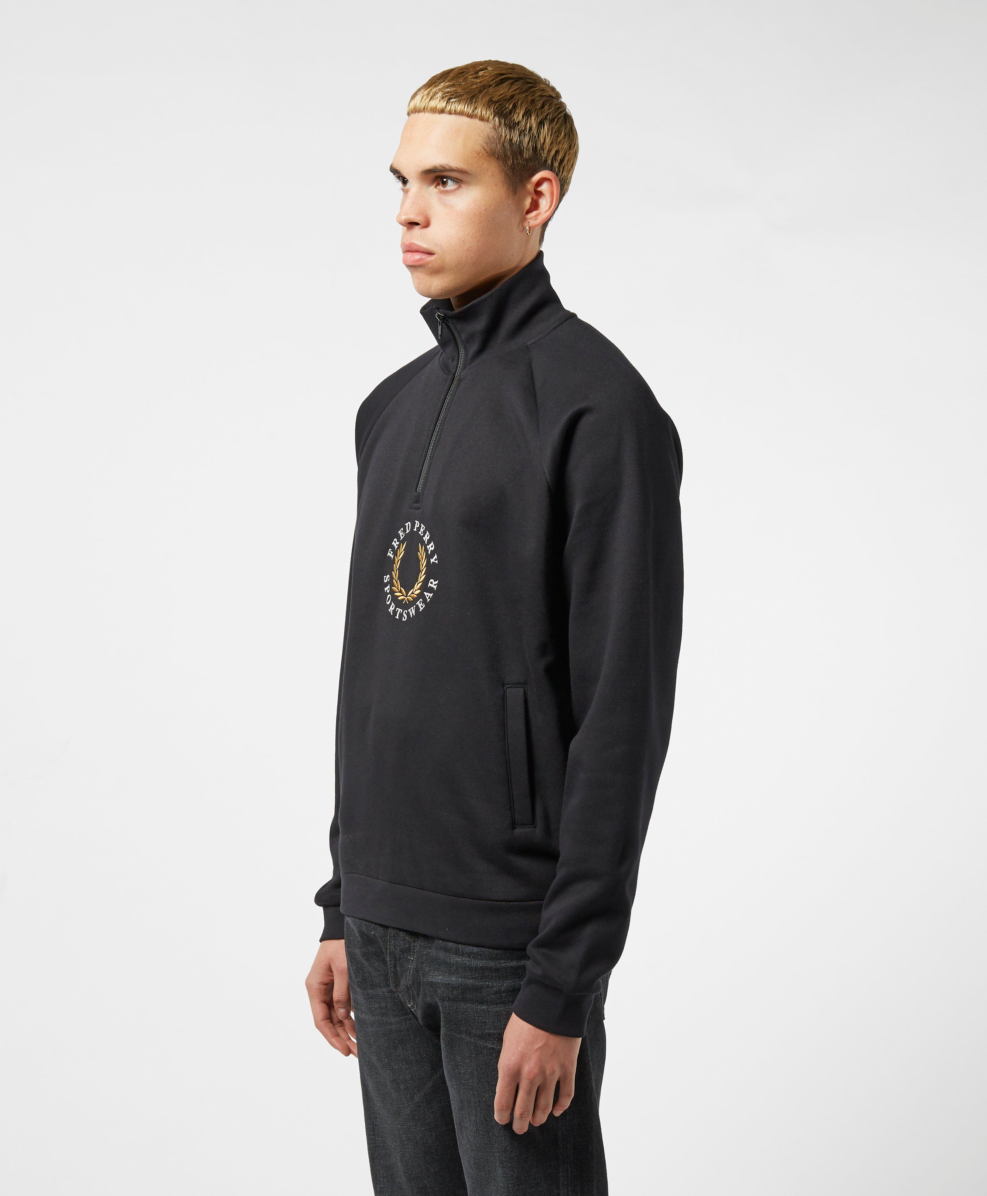 fred perry quarter zip sweatshirt