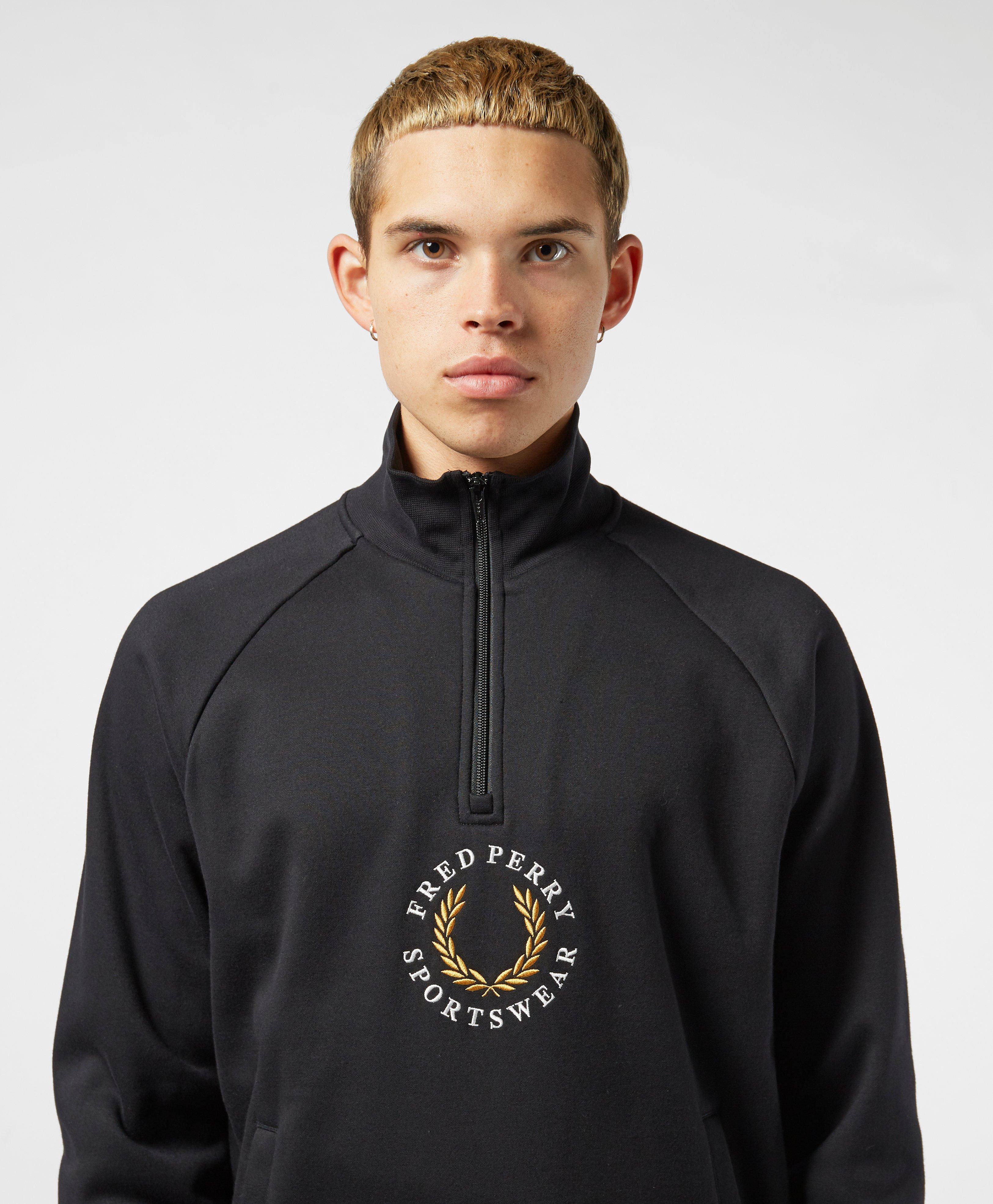 fred perry quarter zip sweatshirt