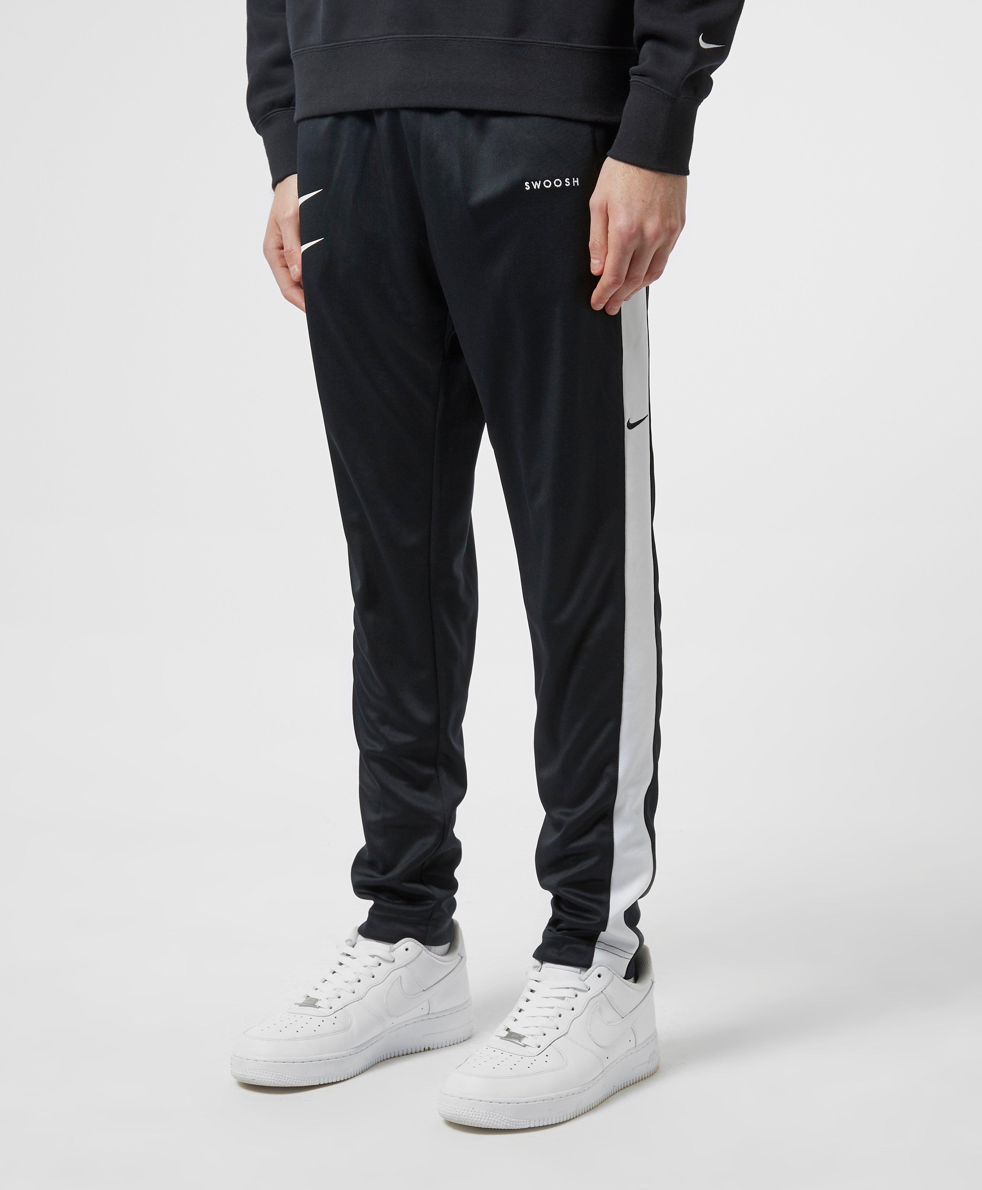 nike double swoosh pants black