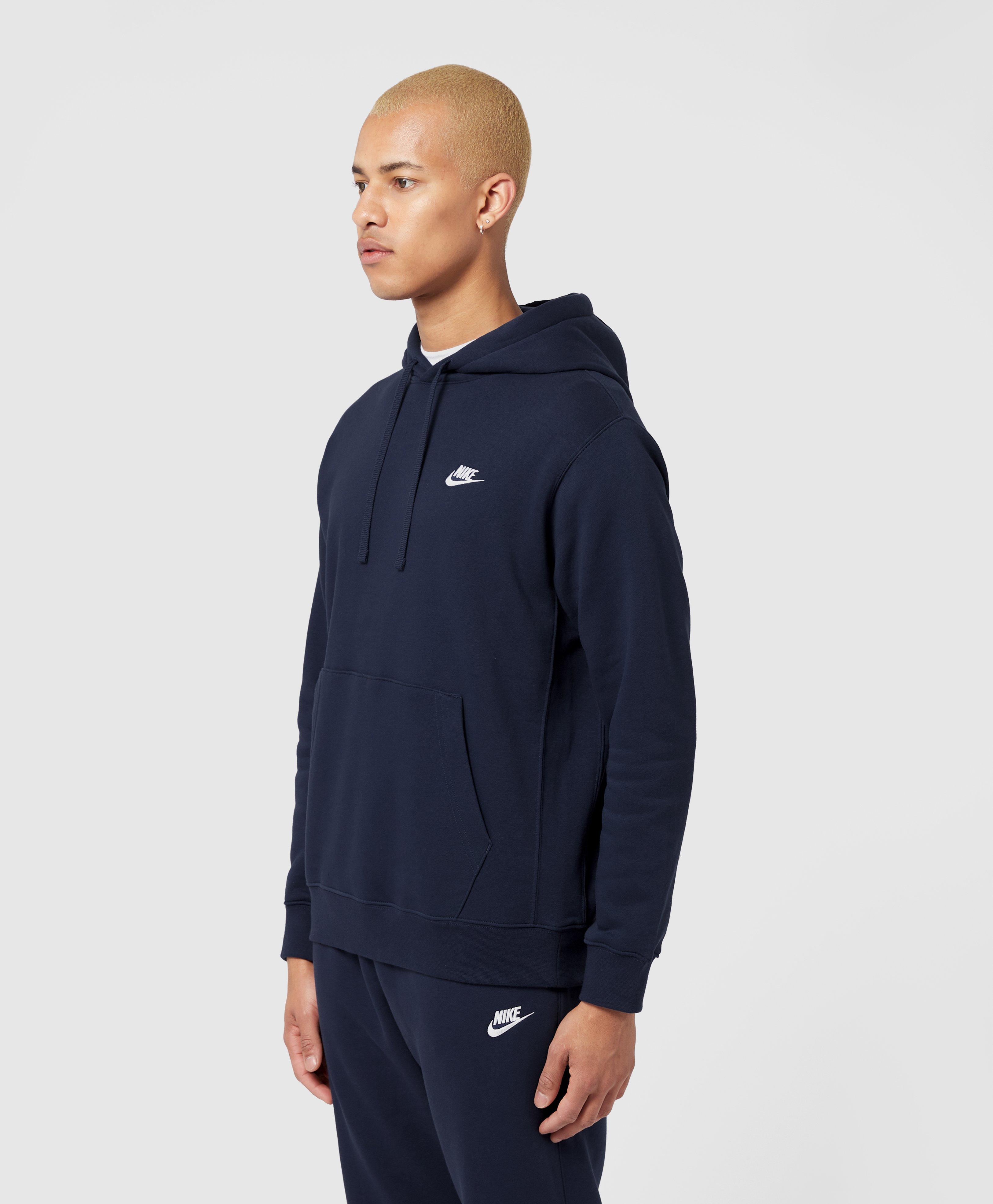 nike foundation overhead hoodie blue
