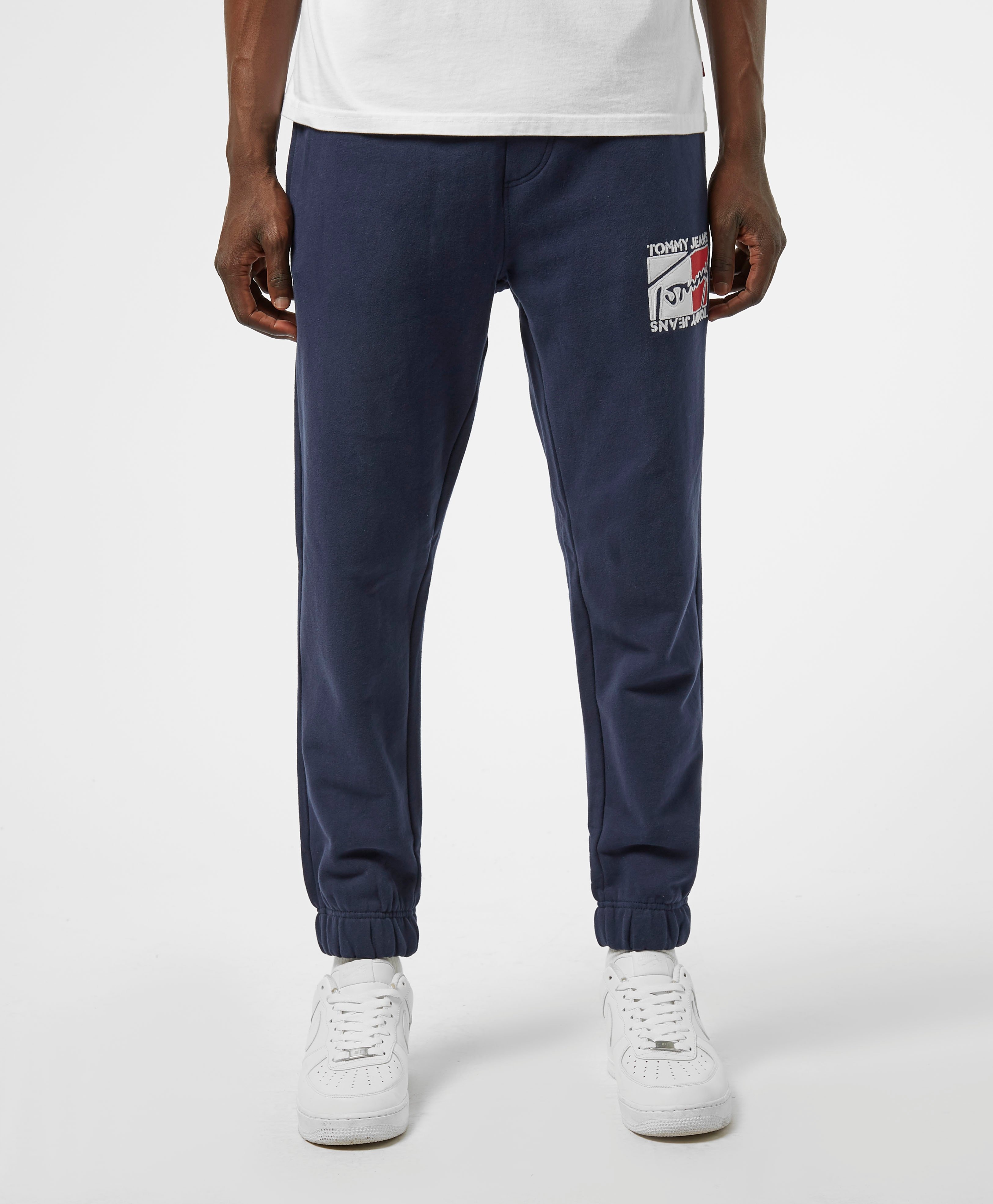 tommy hilfiger logo cuffed fleece pants