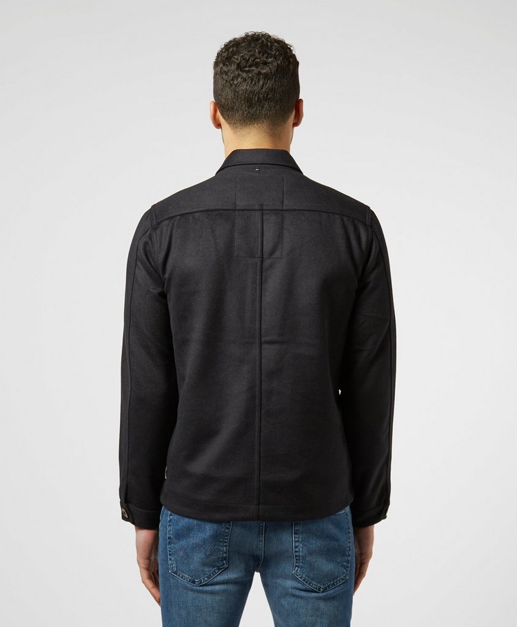 synthetic wool overshirt