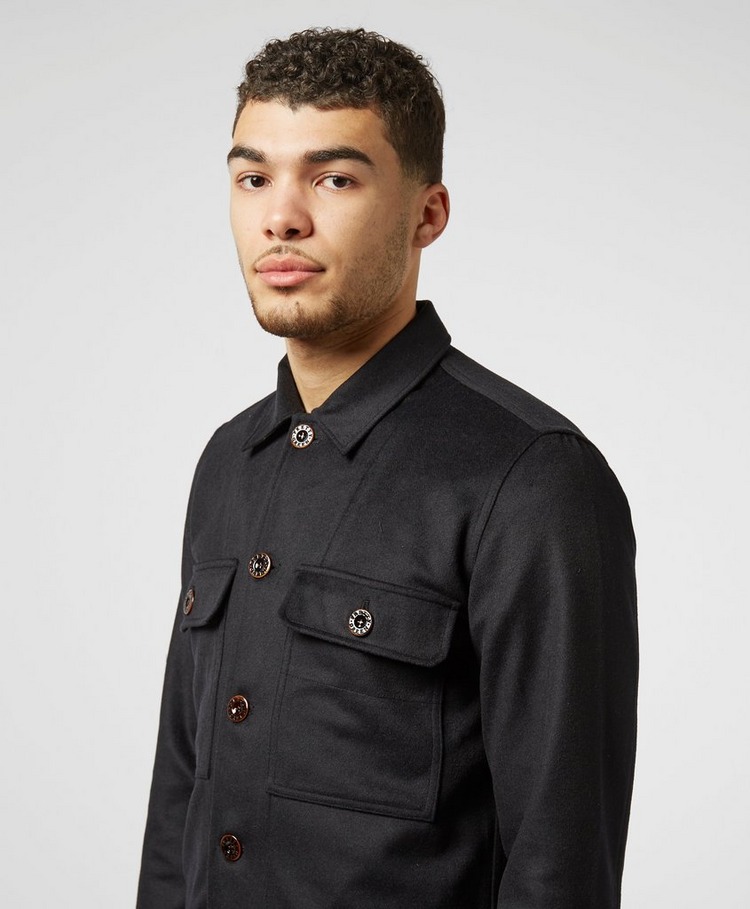 synthetic wool overshirt