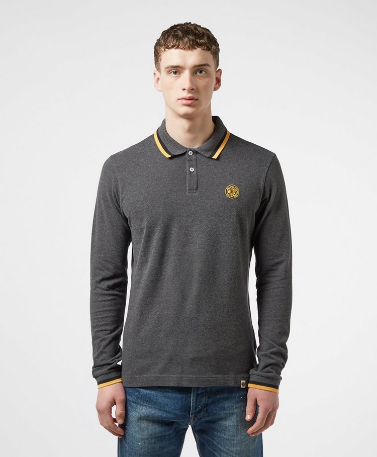 dark green polo shirt long sleeve