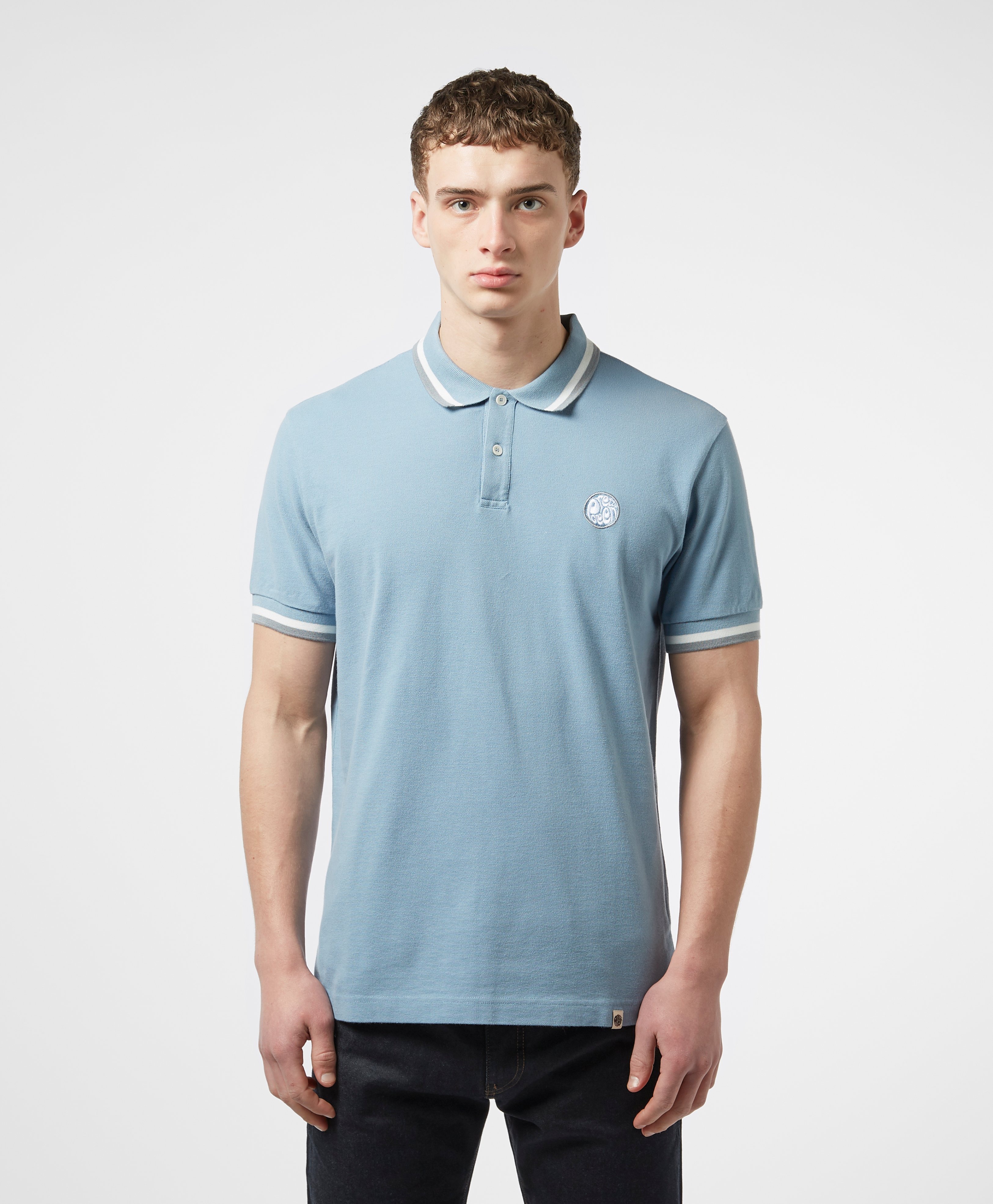 Pretty Green Curving Tipped Short Sleeve Polo Shirt | scotts Menswear