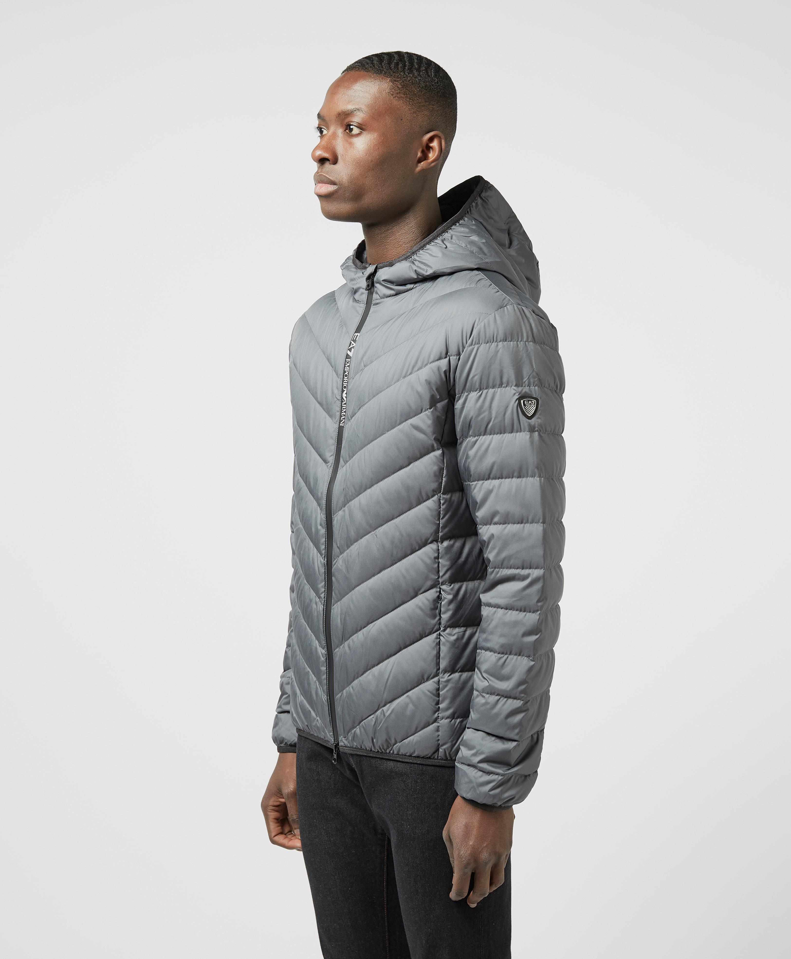 ea7 core logo down jacket