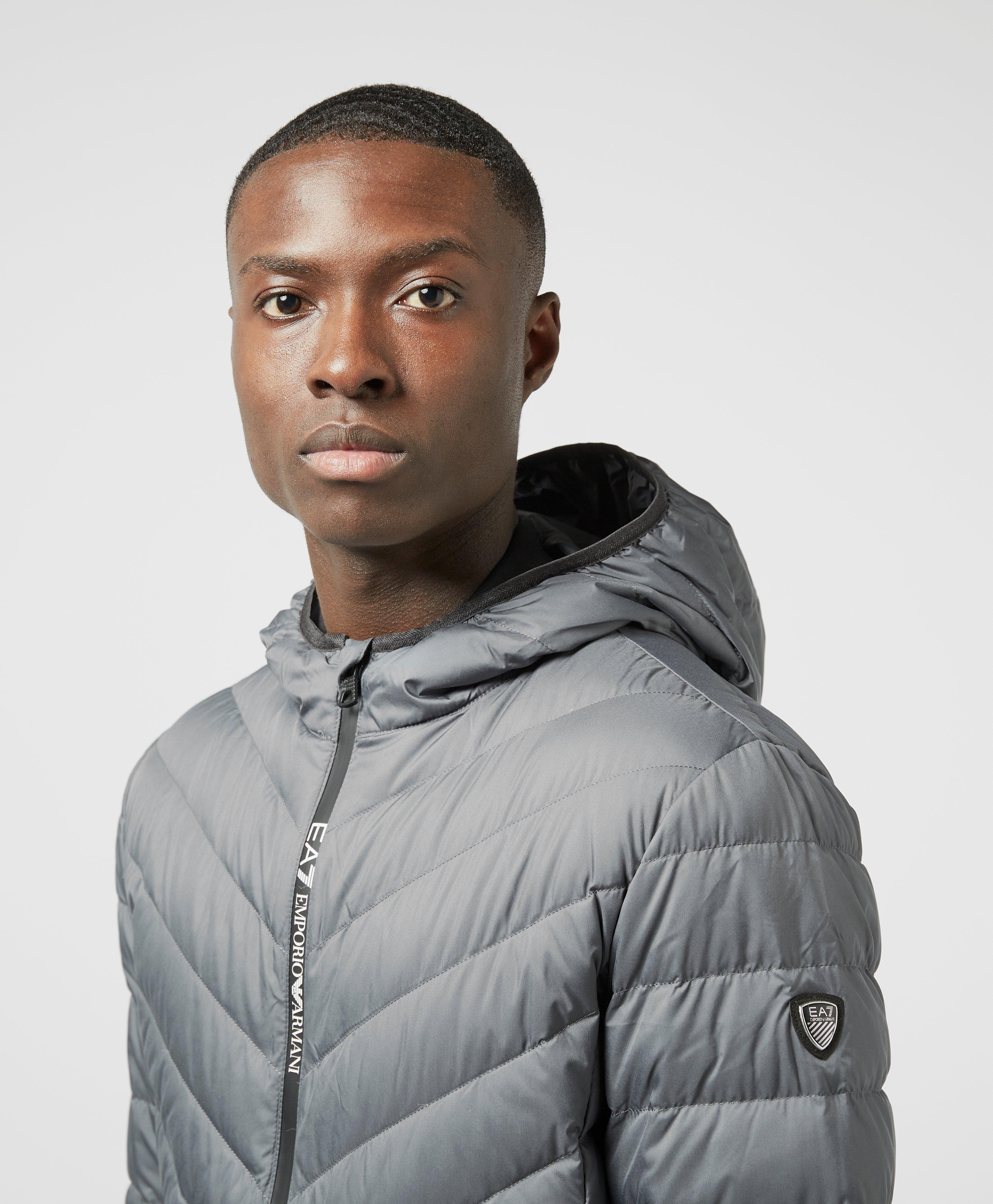 ea7 core logo down jacket