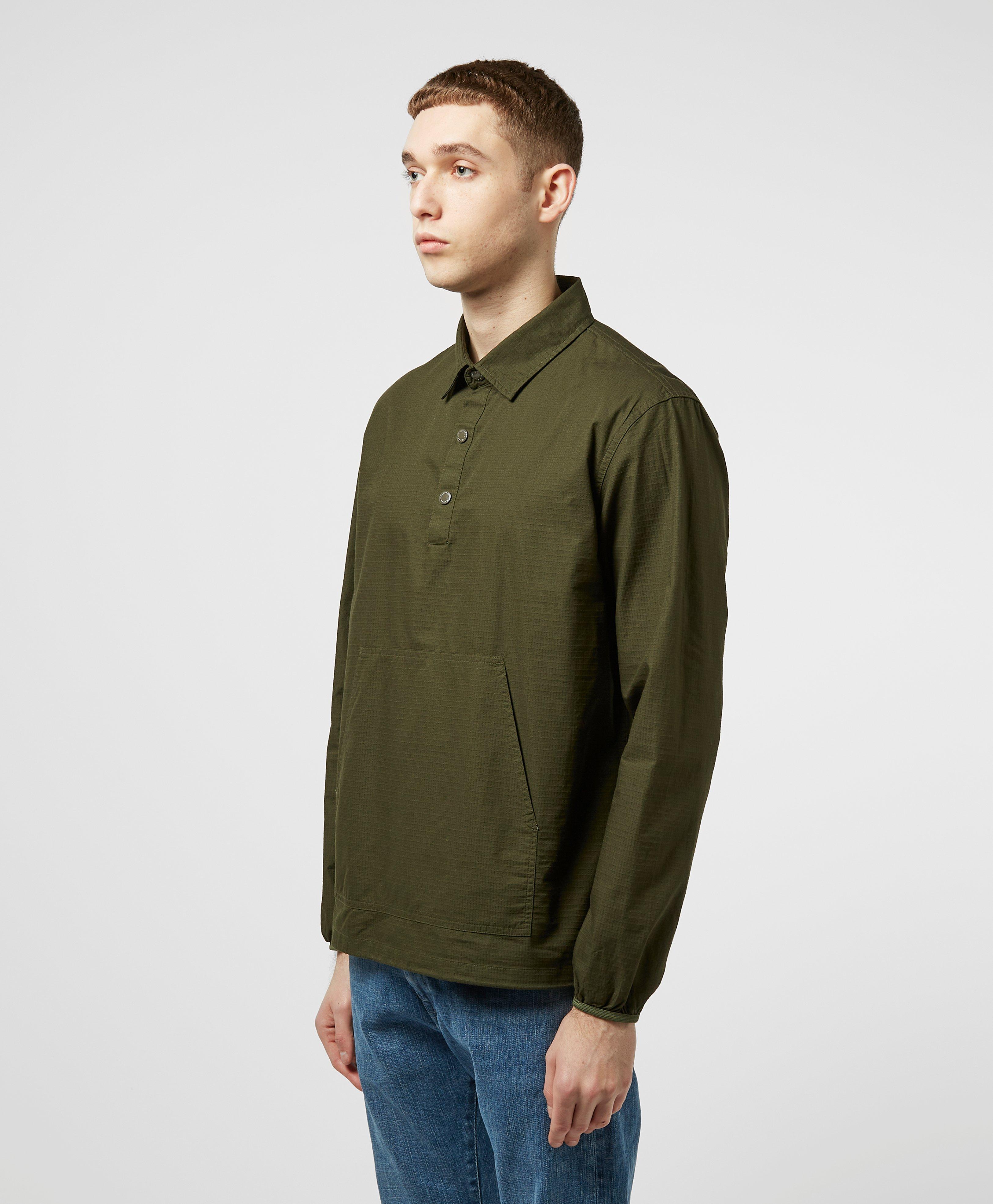 barbour green overshirt