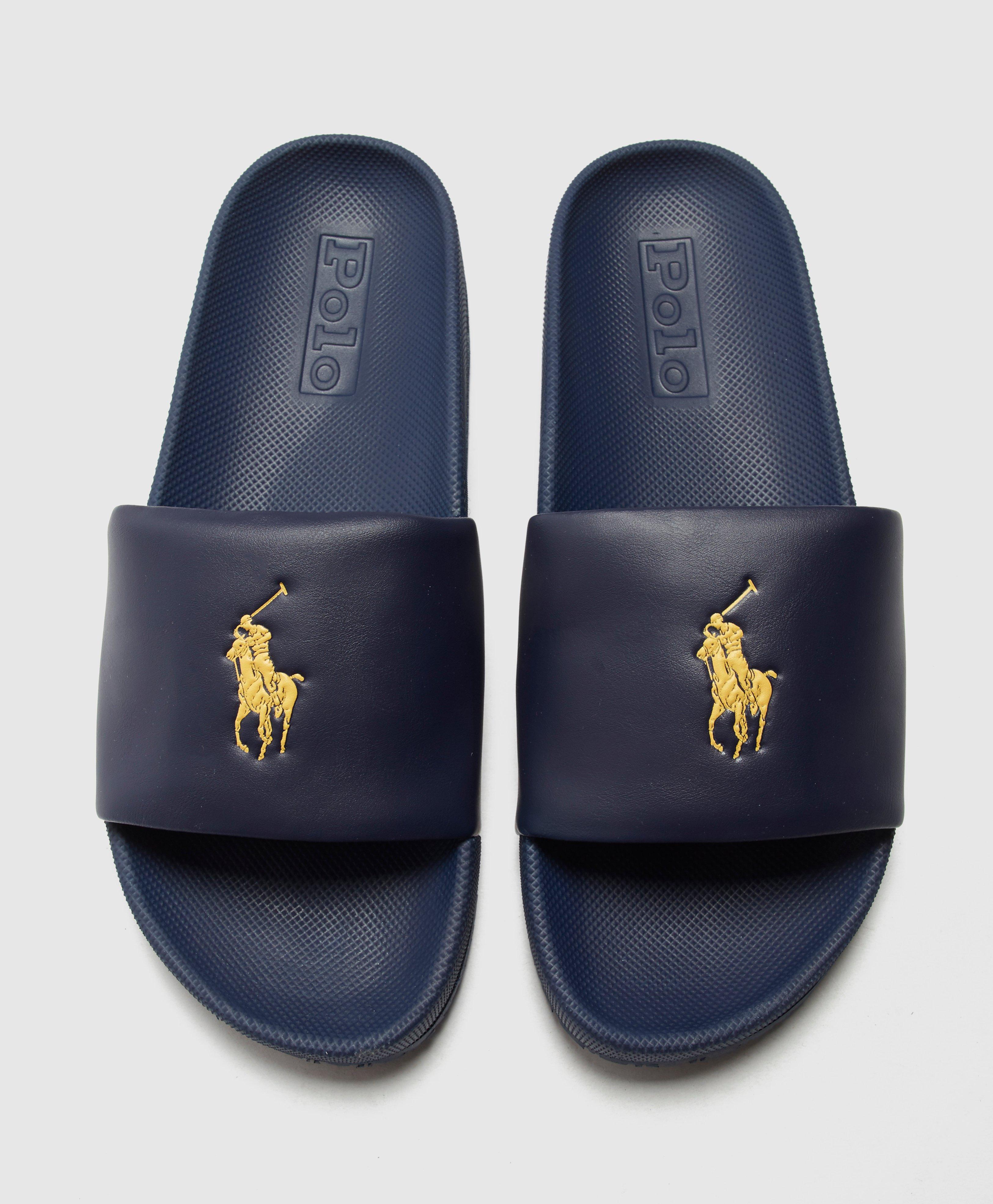 blue polo slides