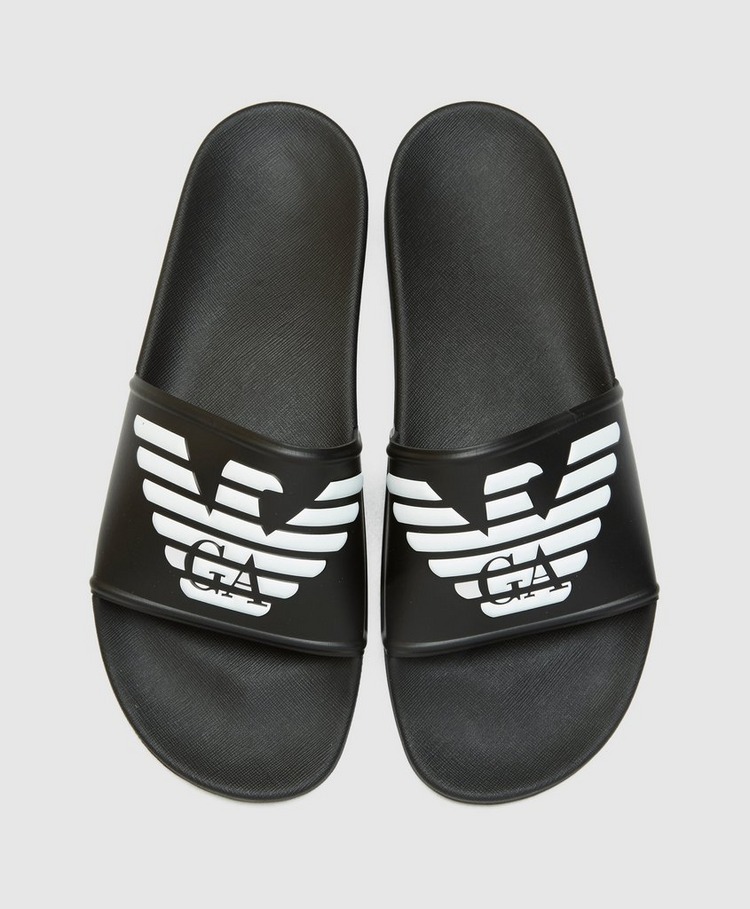 Emporio Armani Loungewear Logo Slides | scotts Menswear