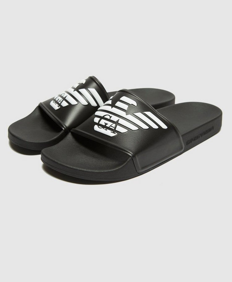 Emporio Armani Loungewear Logo Slides | scotts Menswear