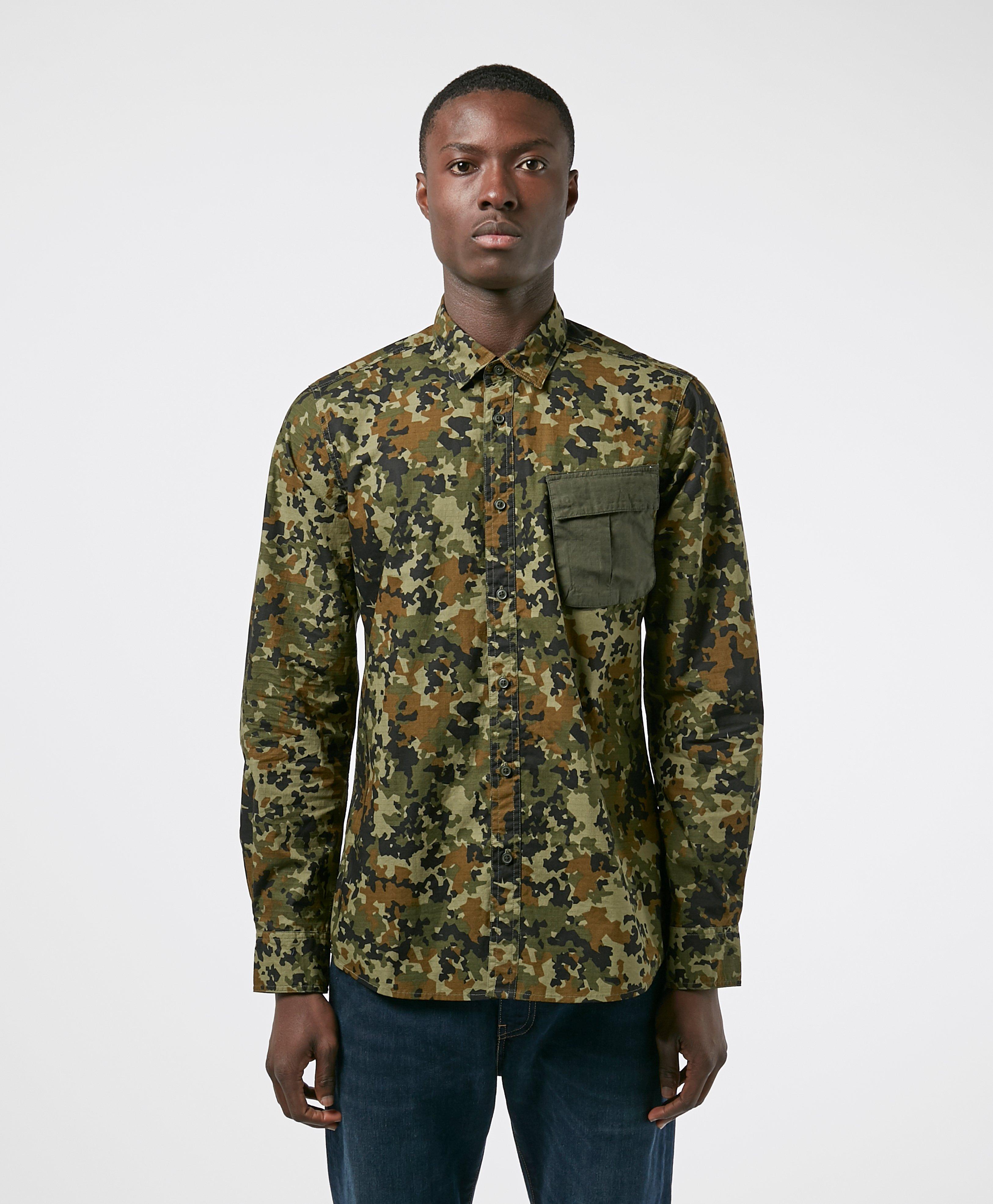 barbour international camo overshirt