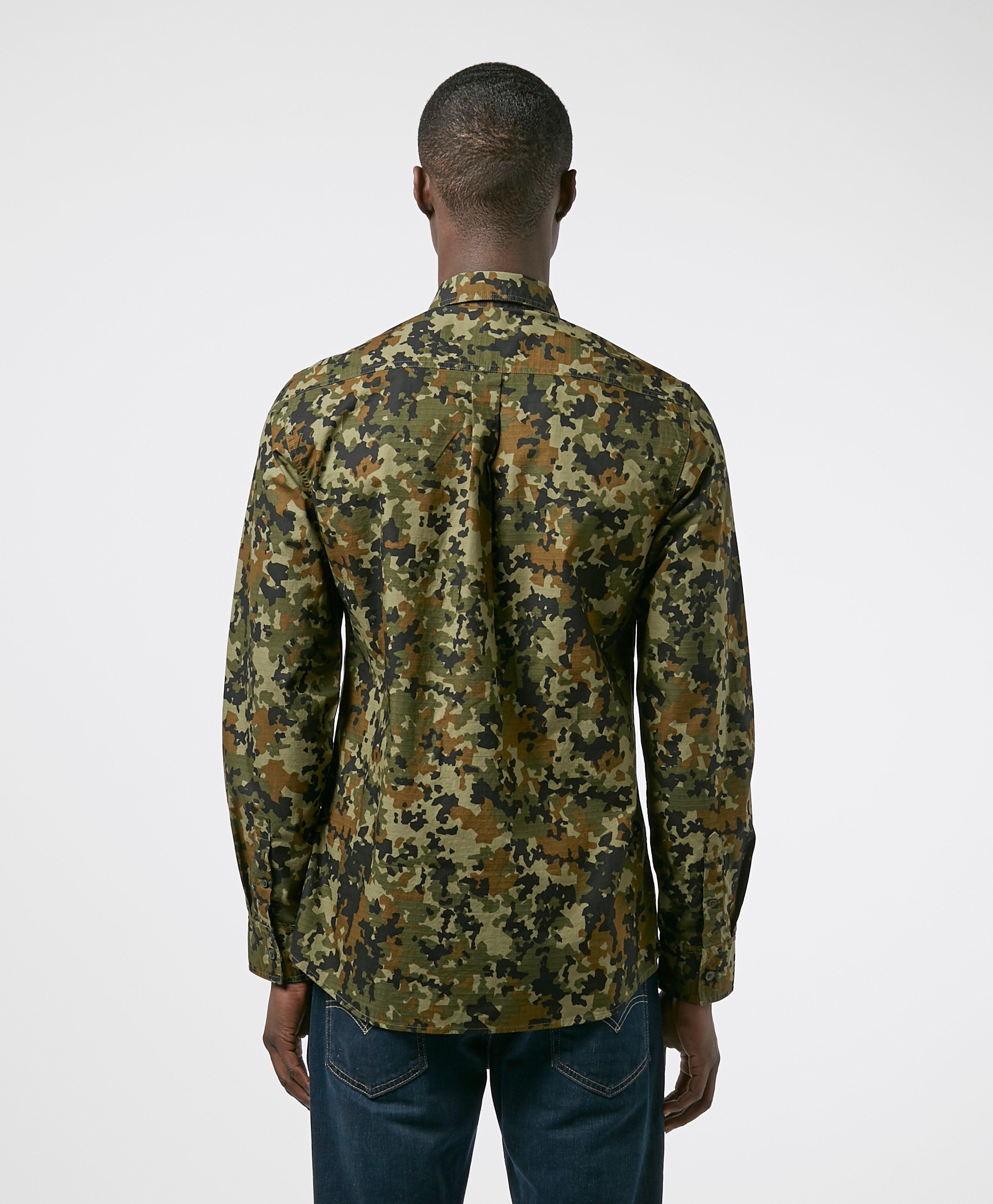 barbour camo overshirt